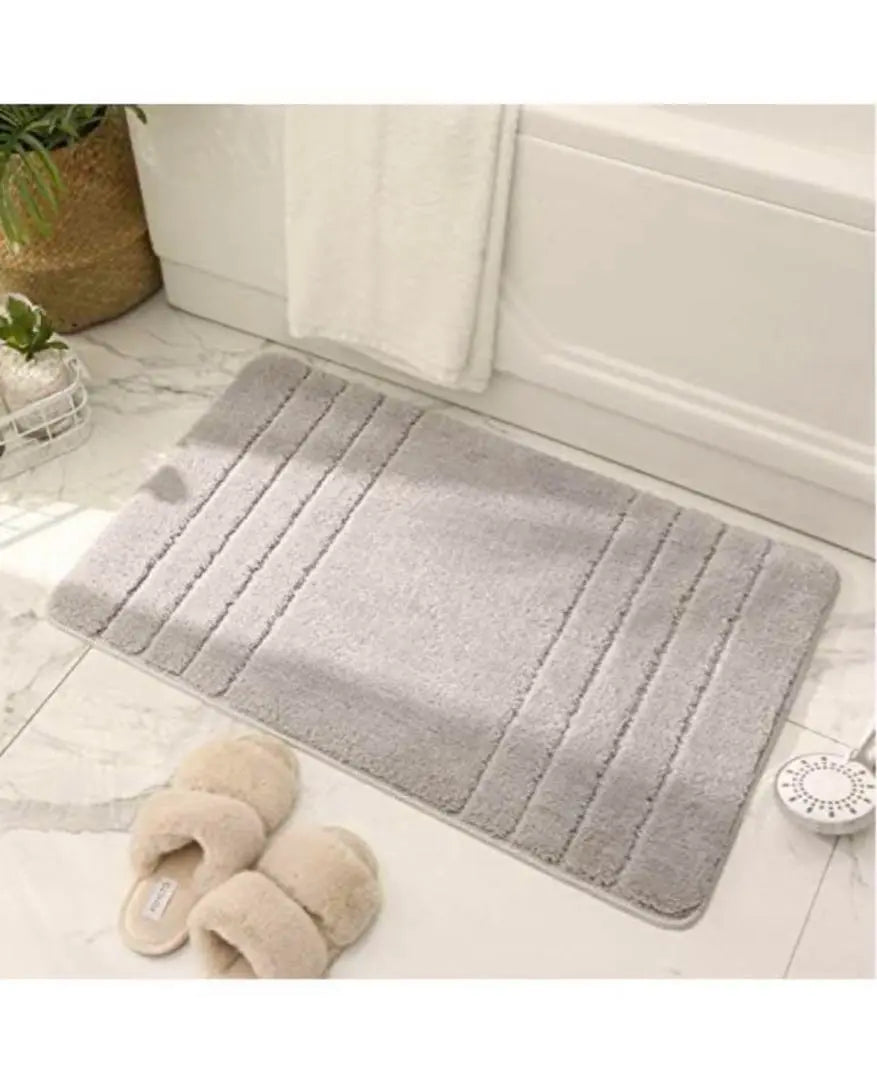 Alfombrilla de baño absorbente ultra suave, color gris, 40 x 60 cm