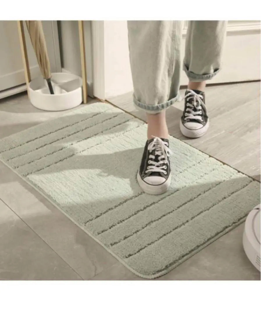 Alfombrilla de baño absorbente ultra suave, color gris, 40 x 60 cm