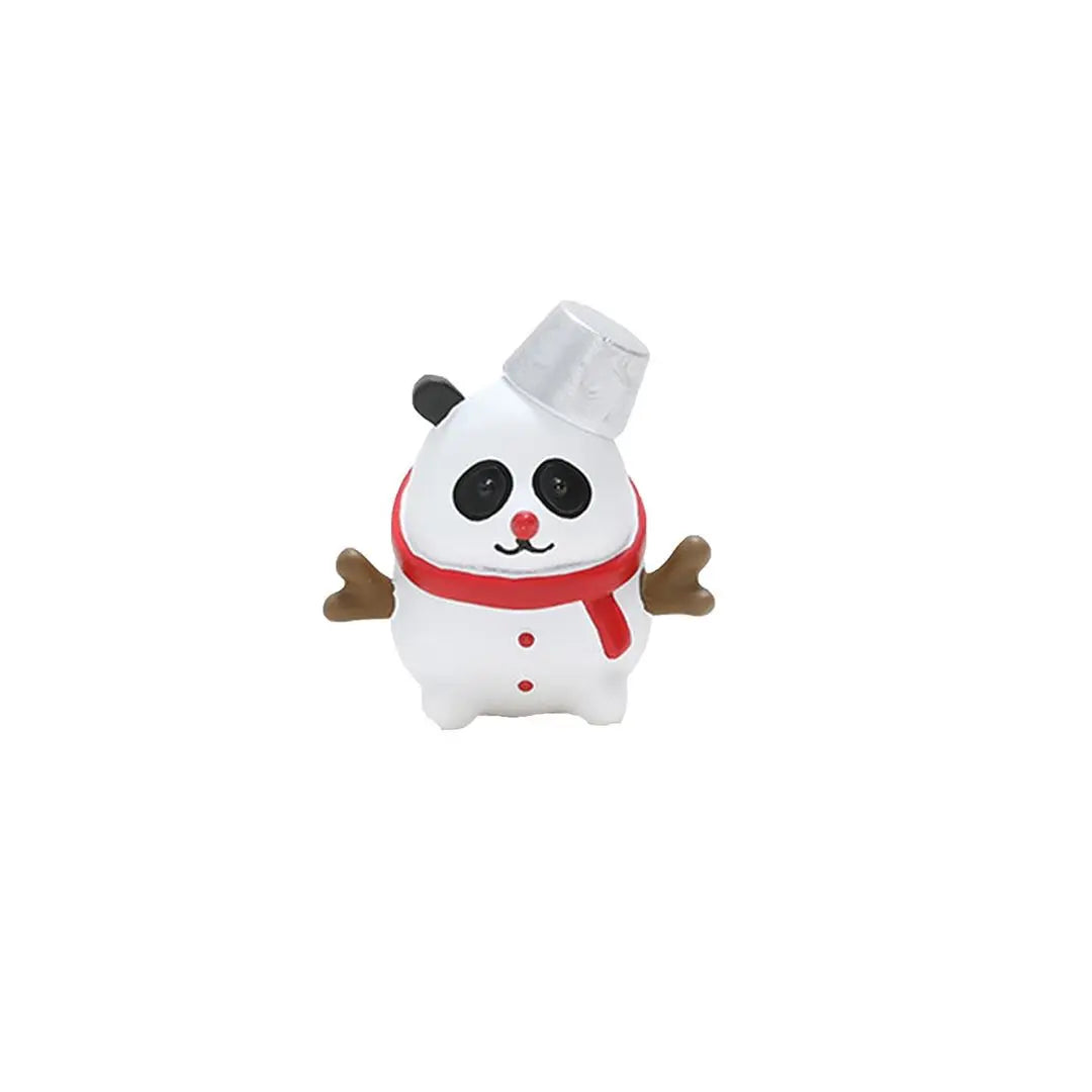 Adorno navideño con imán para refrigerador, decoración de panda, linda mini mesa de resina