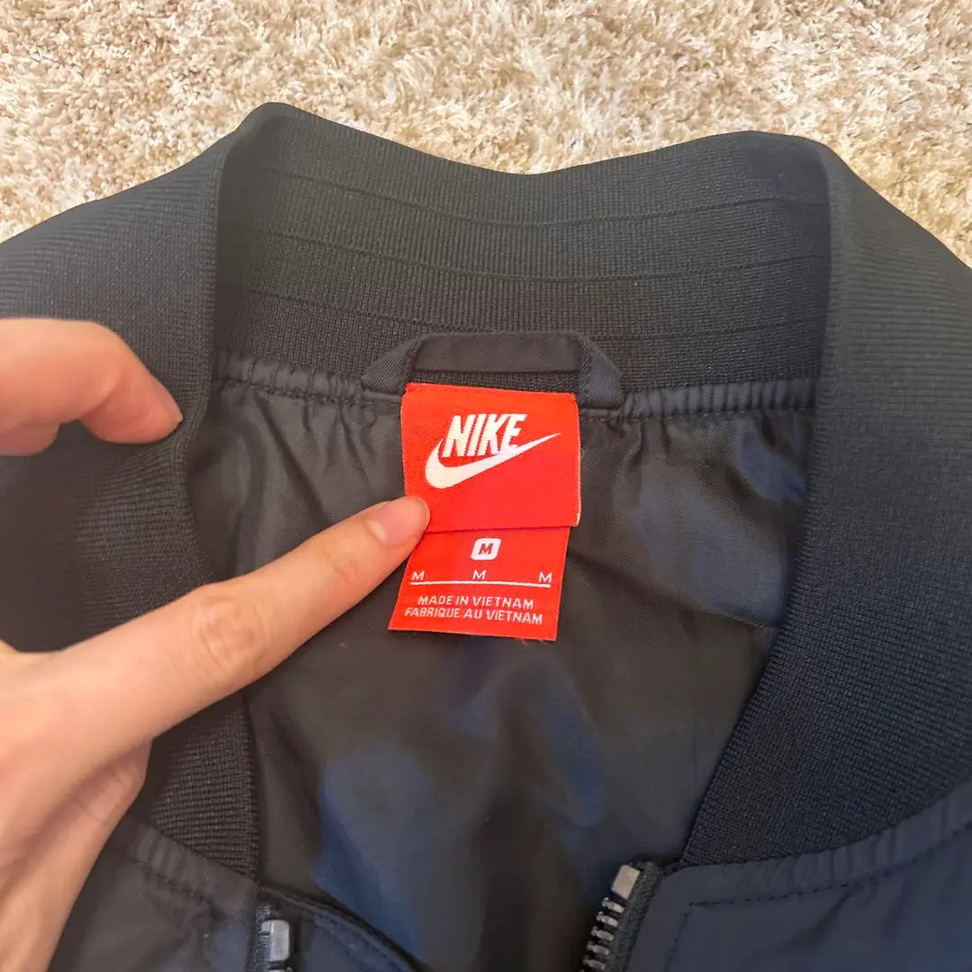 ¡Precio rebajado! Nike MA-1 Flight Jacket M Negro | 値下げ！Nike MA-1 フライトジャケット M