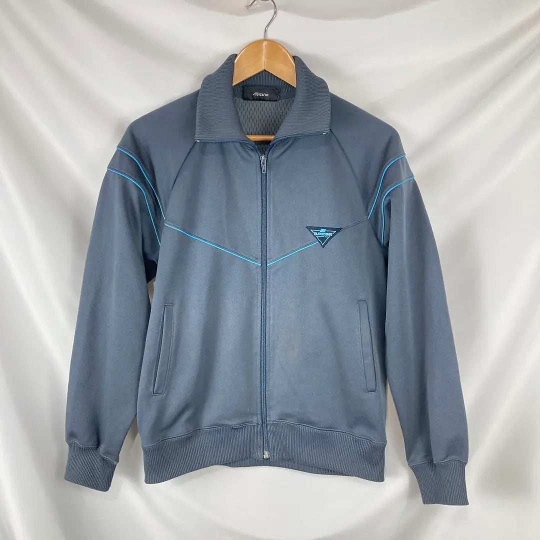 Chaqueta deportiva Mizuno Superstar de los años 90, talla L, gris, B2109