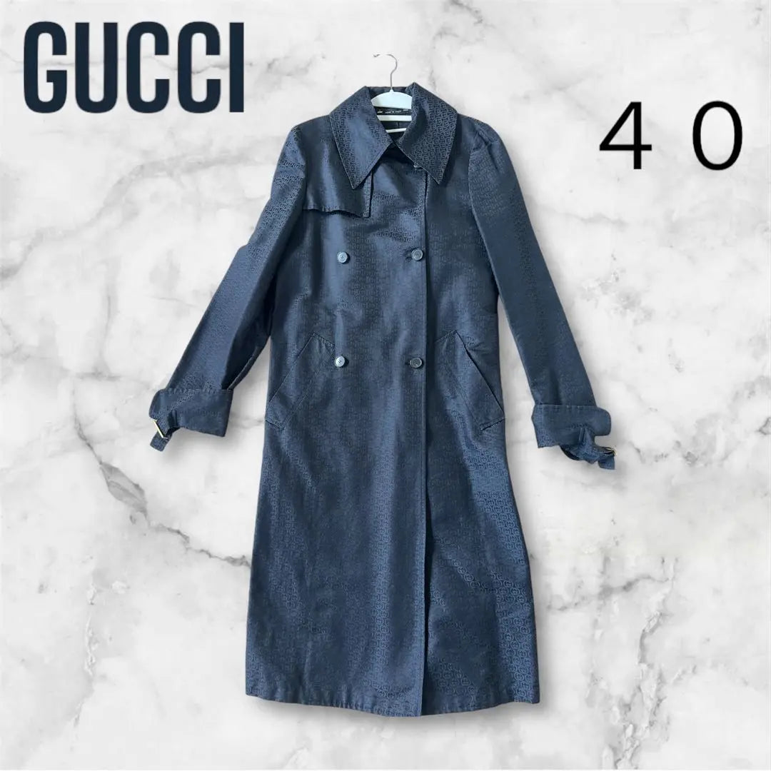 GUCCI All-over Pattern Trench Coat Vintage | GUCCI 総柄トレンチコート　ヴィンテージ