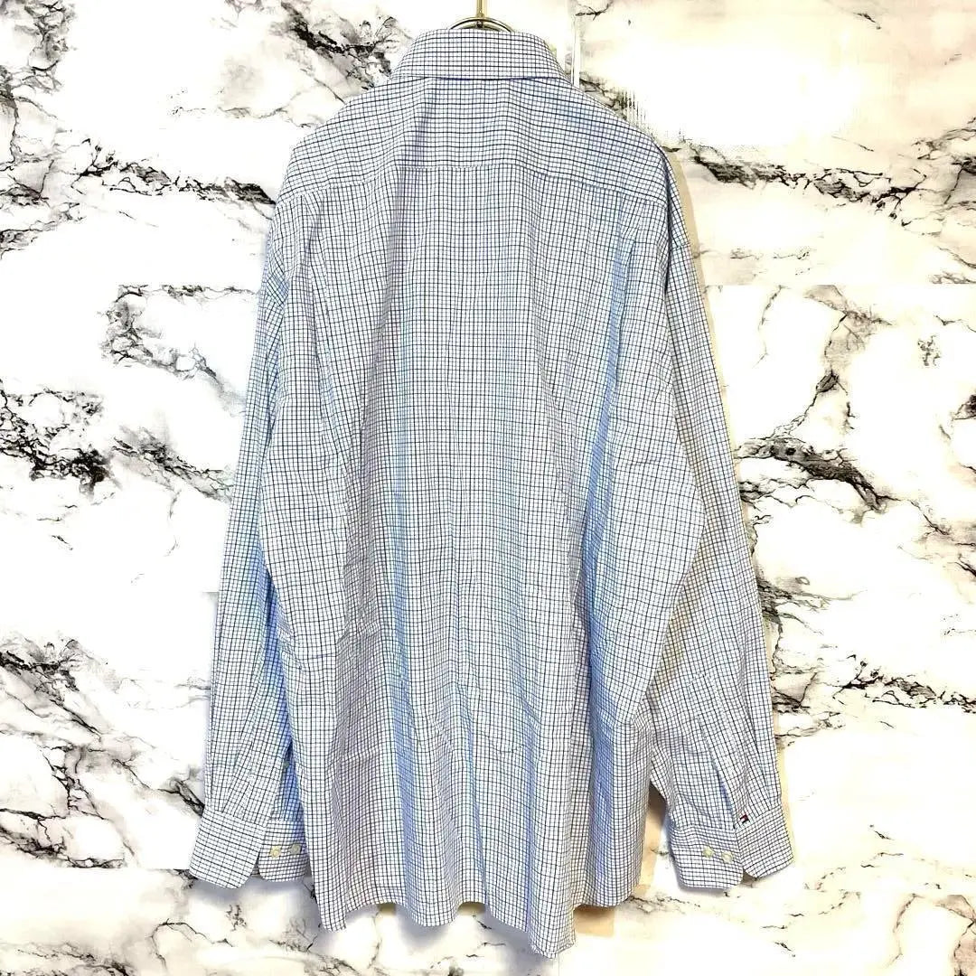 [Tommy Hilfiger] Camisa de cuadros azul claro (F) con estilo ❤︎