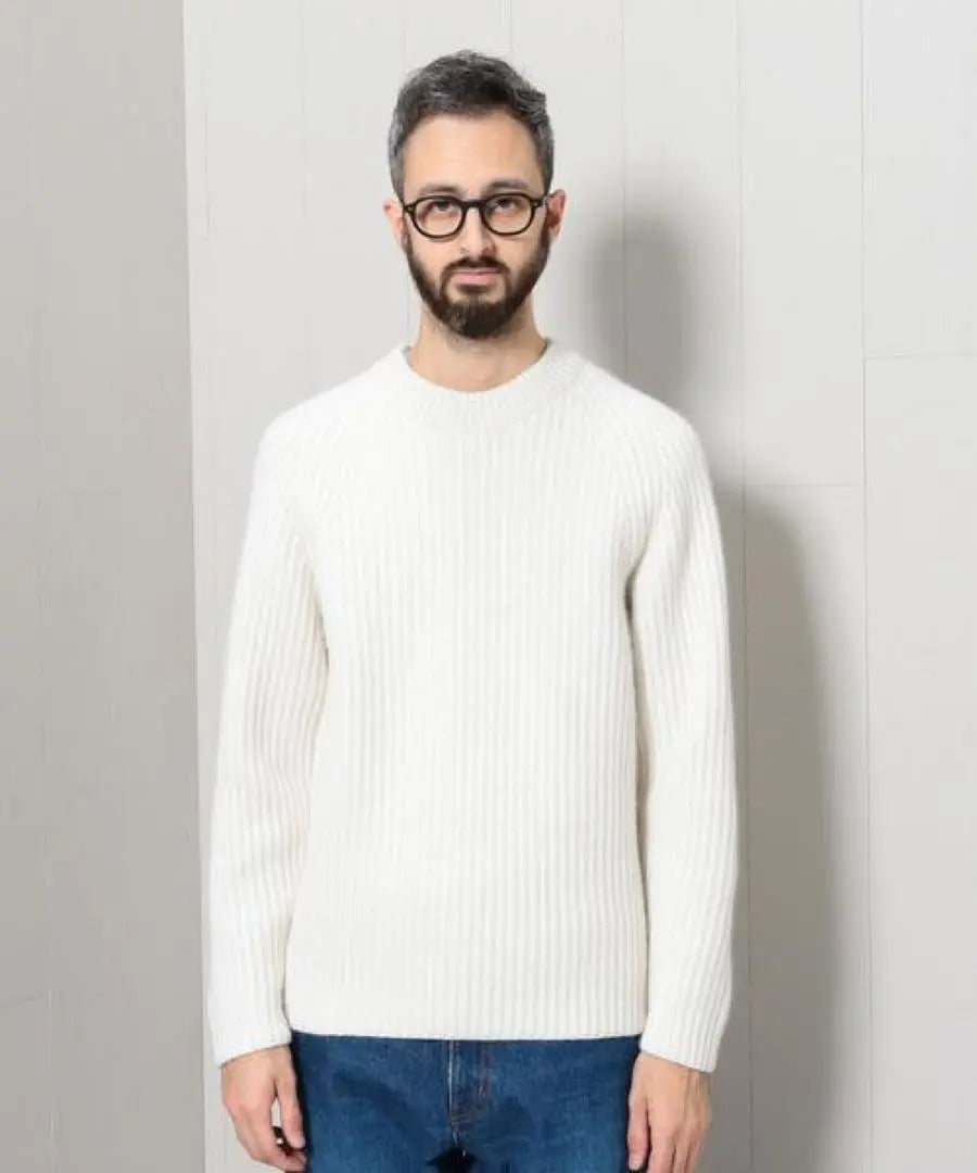 BEAUTY&YOUTH Crew Neck Knit HCASHMERE RIB