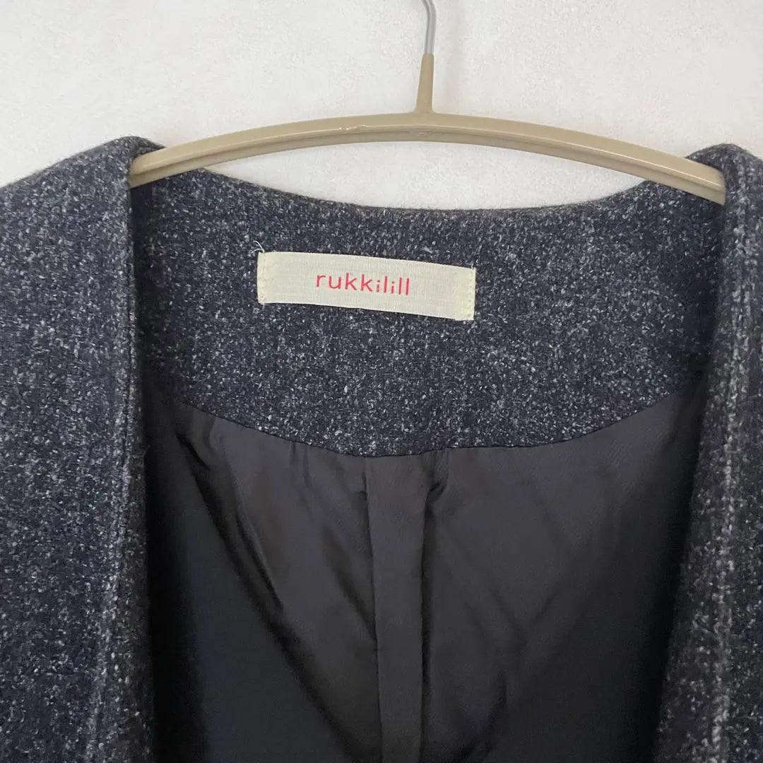 Lucriril Rukkilill No Color Wool Coat Free Size | ルッキリル　rukkilill ノーカラー ウールコート フリーサイズ