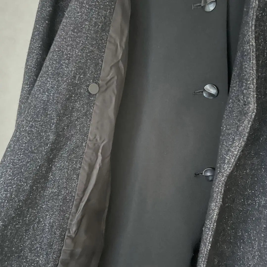 Lucriril Rukkilill No Color Wool Coat Free Size | ルッキリル　rukkilill ノーカラー ウールコート フリーサイズ