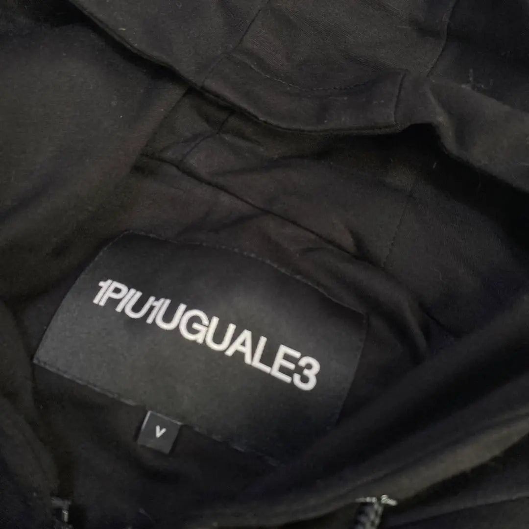 ✨ Beautiful condition✨ 1piu1uguale3 Jersey Parka V Black Full Zip