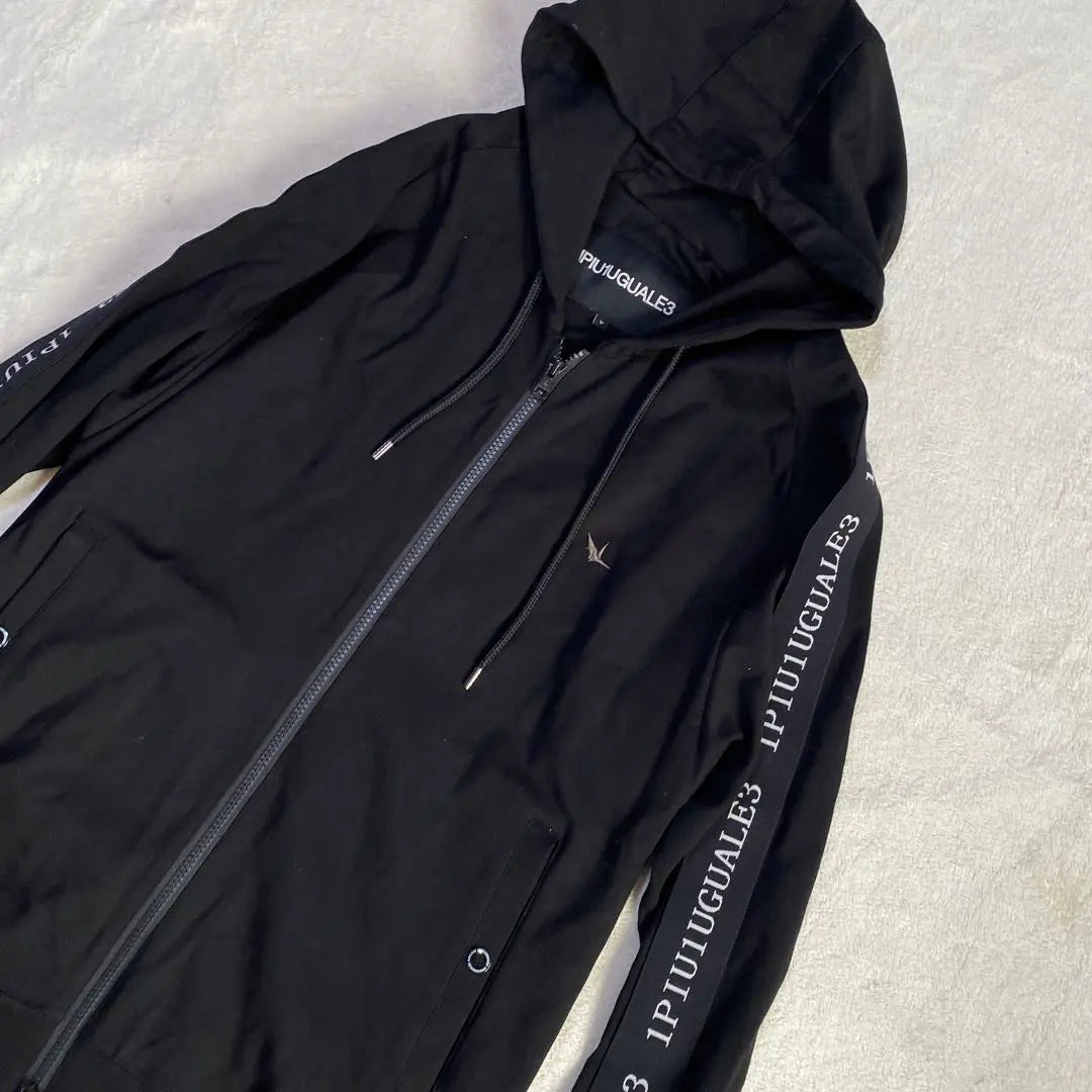 ✨Hermosa condición✨ 1piu1uguale3 Jersey Parka V Negro Cremallera Completa