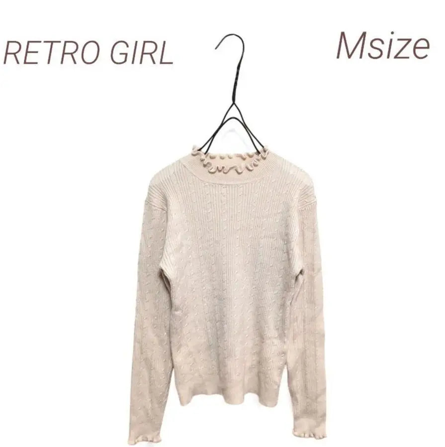 [Retro Girl] RETRO GIRL High-neck rib knit Beige 8216