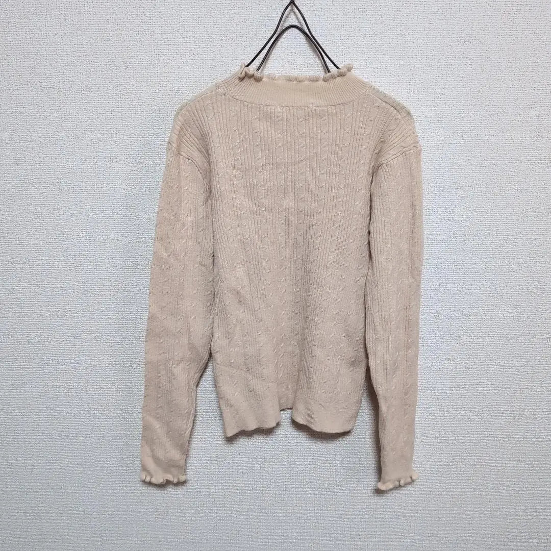 [Retro Girl] RETRO GIRL High-neck rib knit Beige 8216