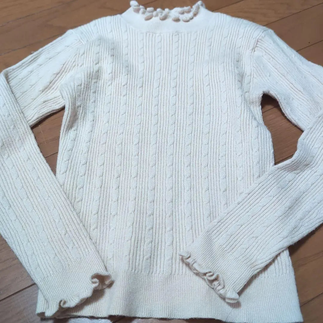 [Retro Girl] RETRO GIRL High-neck rib knit Beige 8216