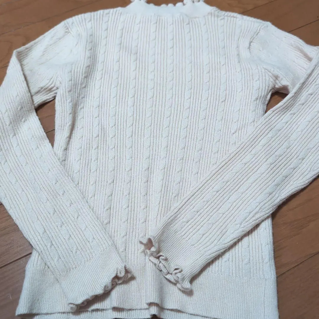 [Retro Girl] RETRO GIRL High-neck rib knit Beige 8216