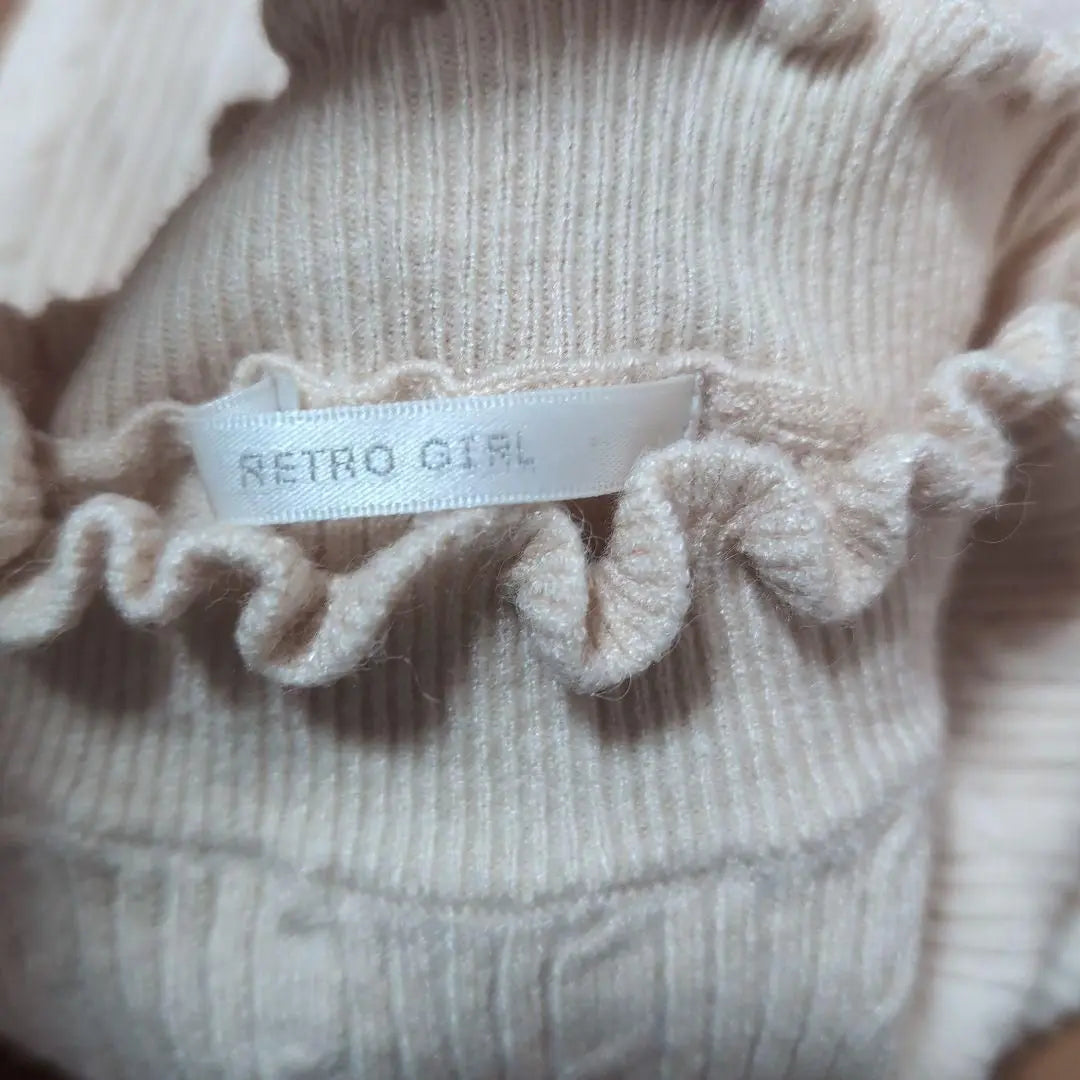 [Retro Girl] RETRO GIRL High-neck rib knit Beige 8216