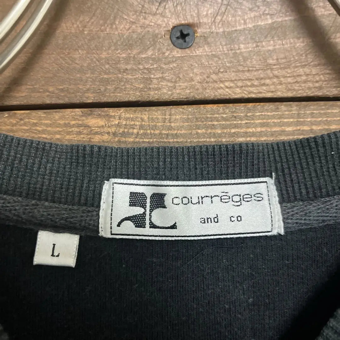 ♦︎【Curreges】Sudadera con logo negro de Courreges L