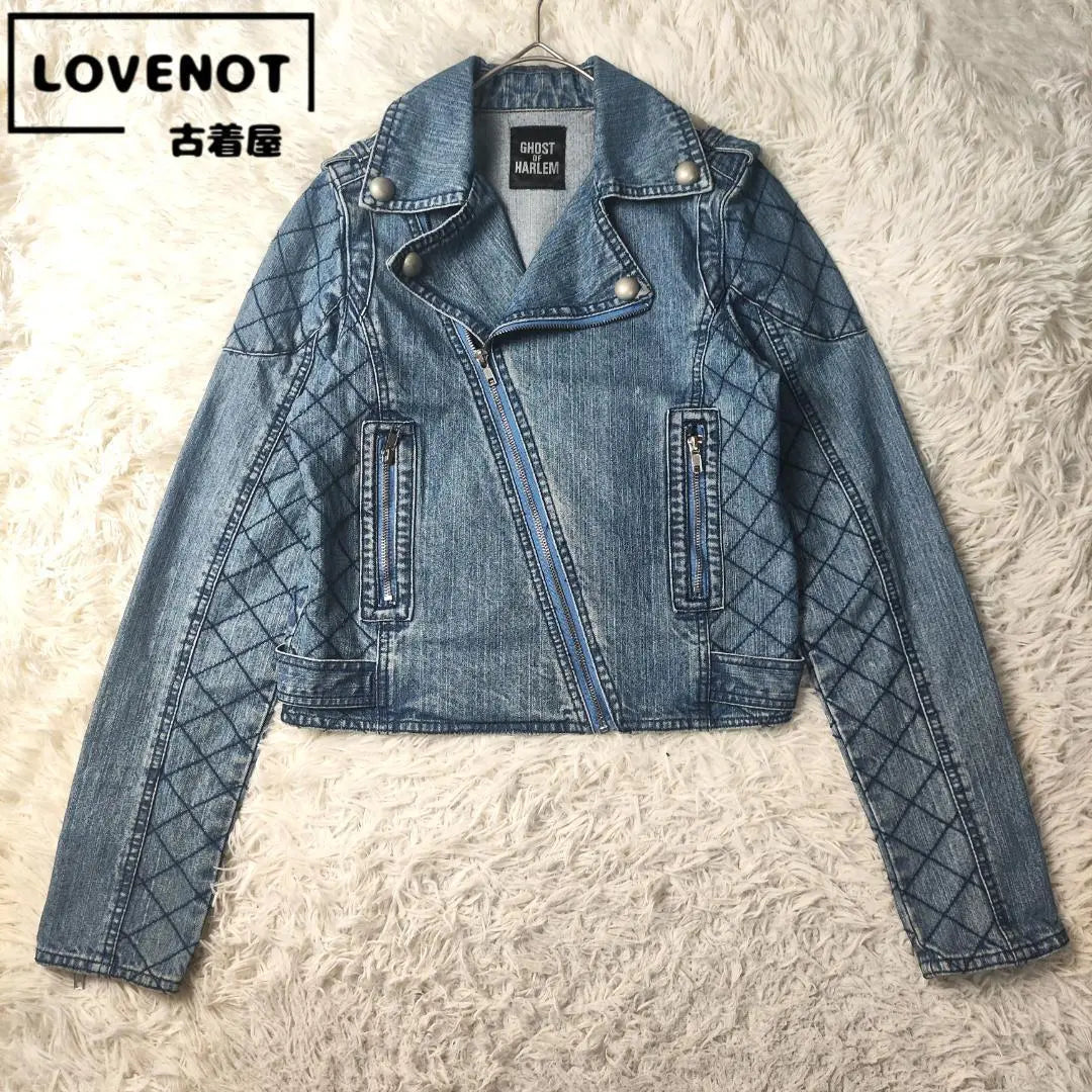 [Ghost of Harem Denim Jacket Riders Double Blue F]