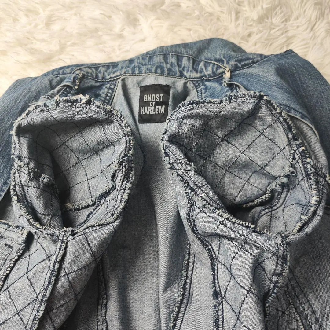 [Ghost of Harem Denim Jacket Riders Double Blue F]