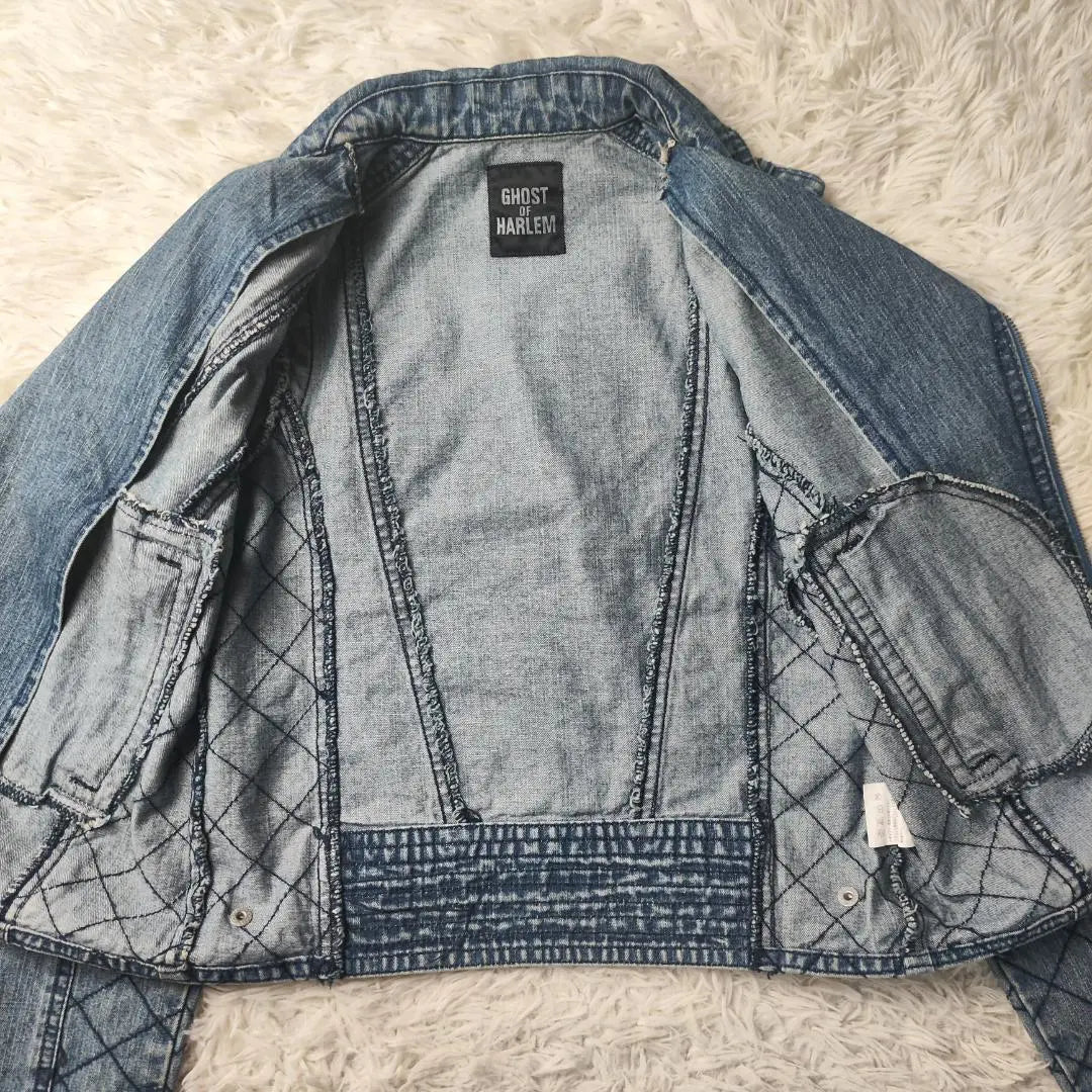 [Ghost of Harem Denim Jacket Riders Double Blue F]