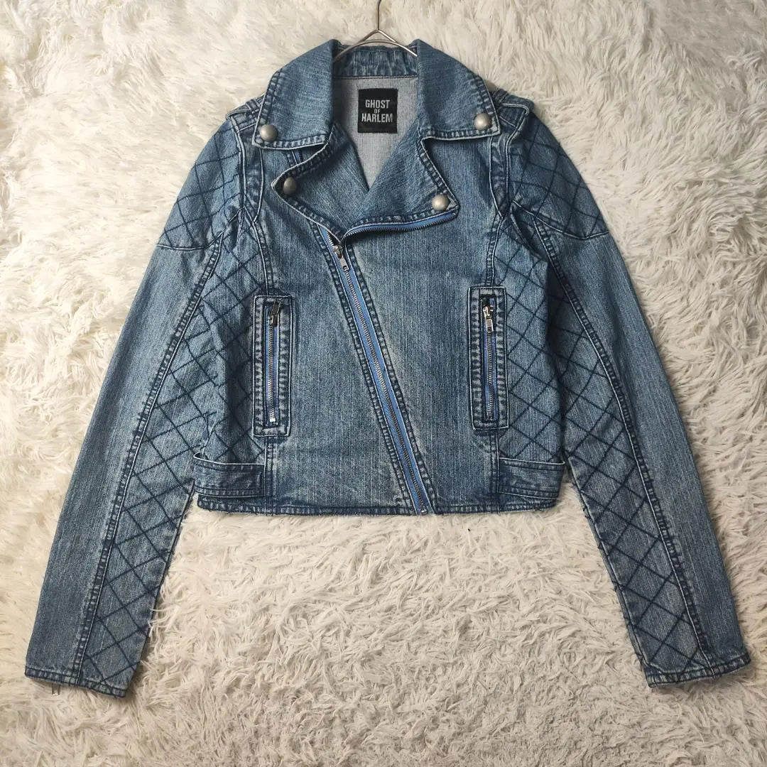 [Ghost of Harem Denim Jacket Riders Double Blue F]