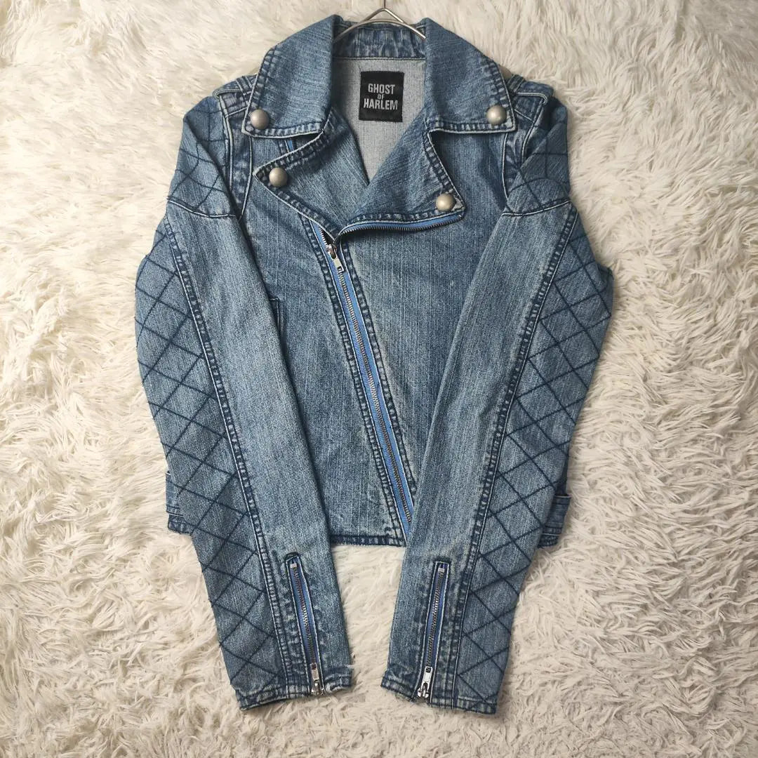 [Ghost of Harem Denim Jacket Riders Double Blue F]