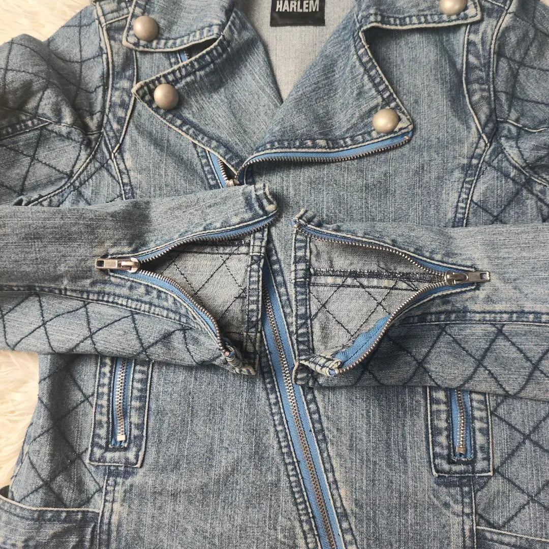 [Ghost of Harem Denim Jacket Riders Double Blue F]