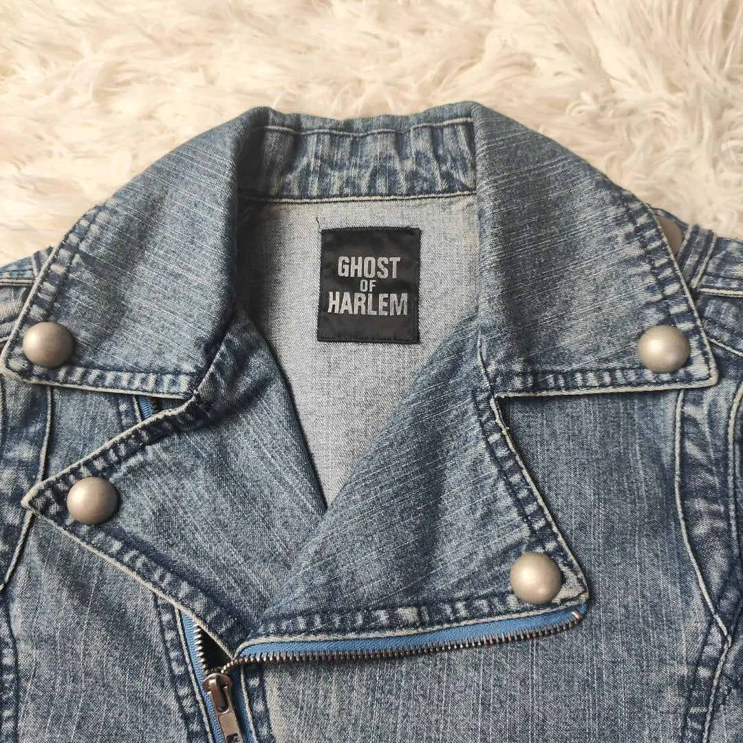 [Ghost of Harem Denim Jacket Riders Double Blue F]