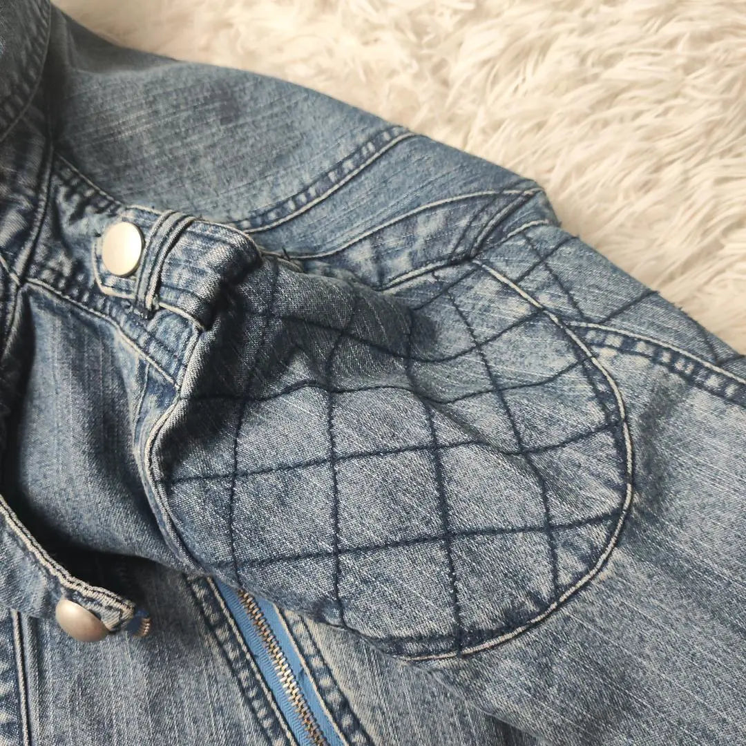 [Ghost of Harem Denim Jacket Riders Double Blue F]