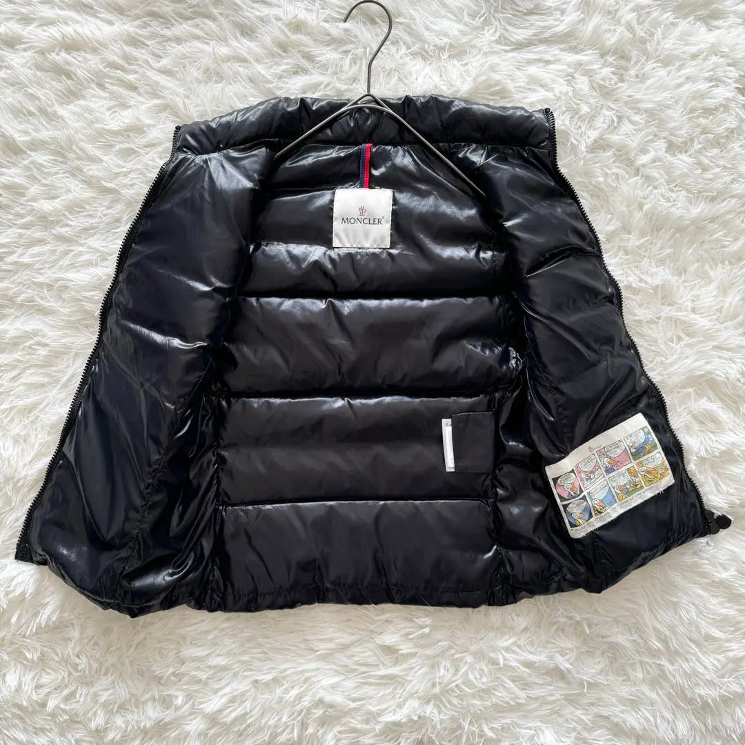 [Moncler] Chaleco de plumas GHANY GILET Negro 0 Recubrimiento de logotipo