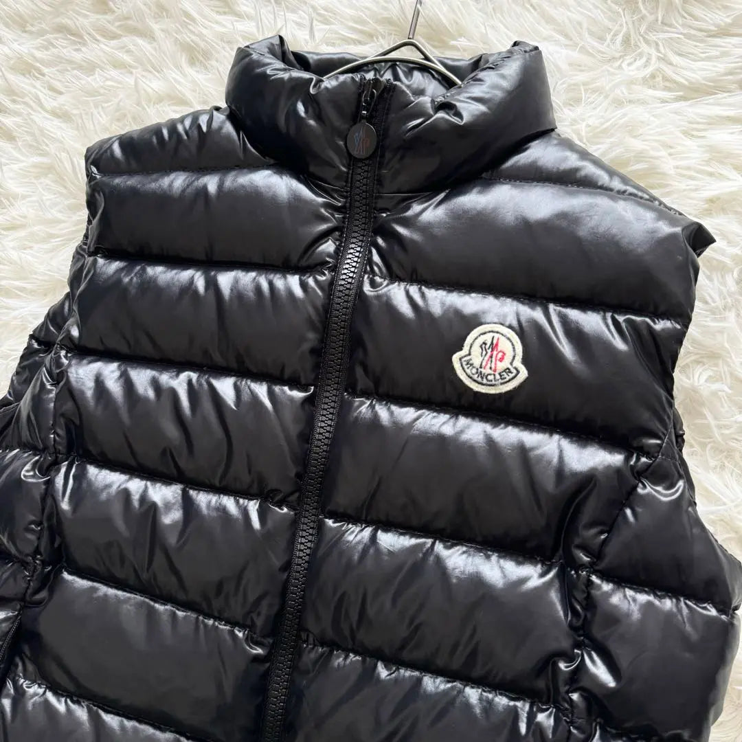 [Moncler] Chaleco de plumas GHANY GILET Negro 0 Recubrimiento de logotipo