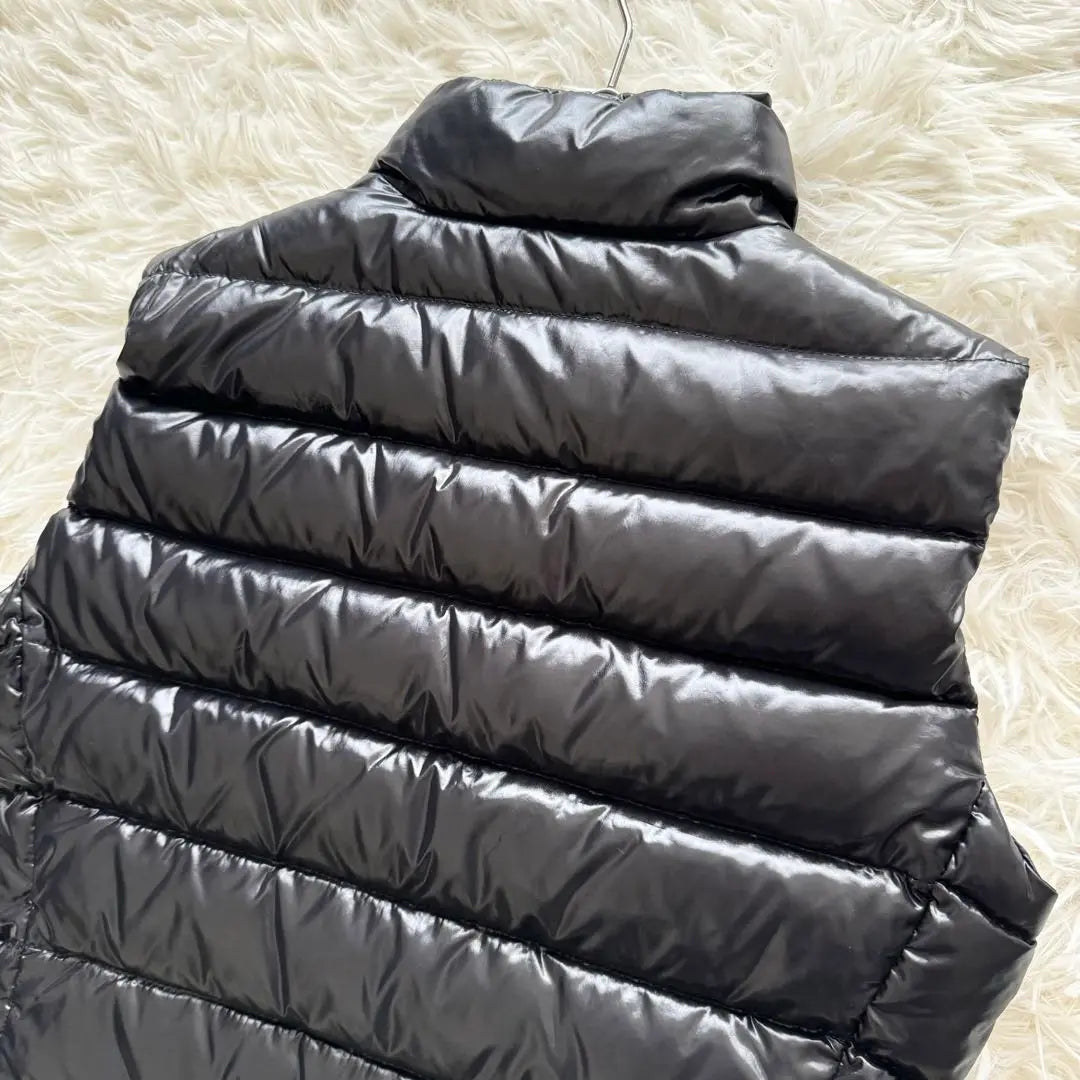 [Moncler] Chaleco de plumas GHANY GILET Negro 0 Recubrimiento de logotipo