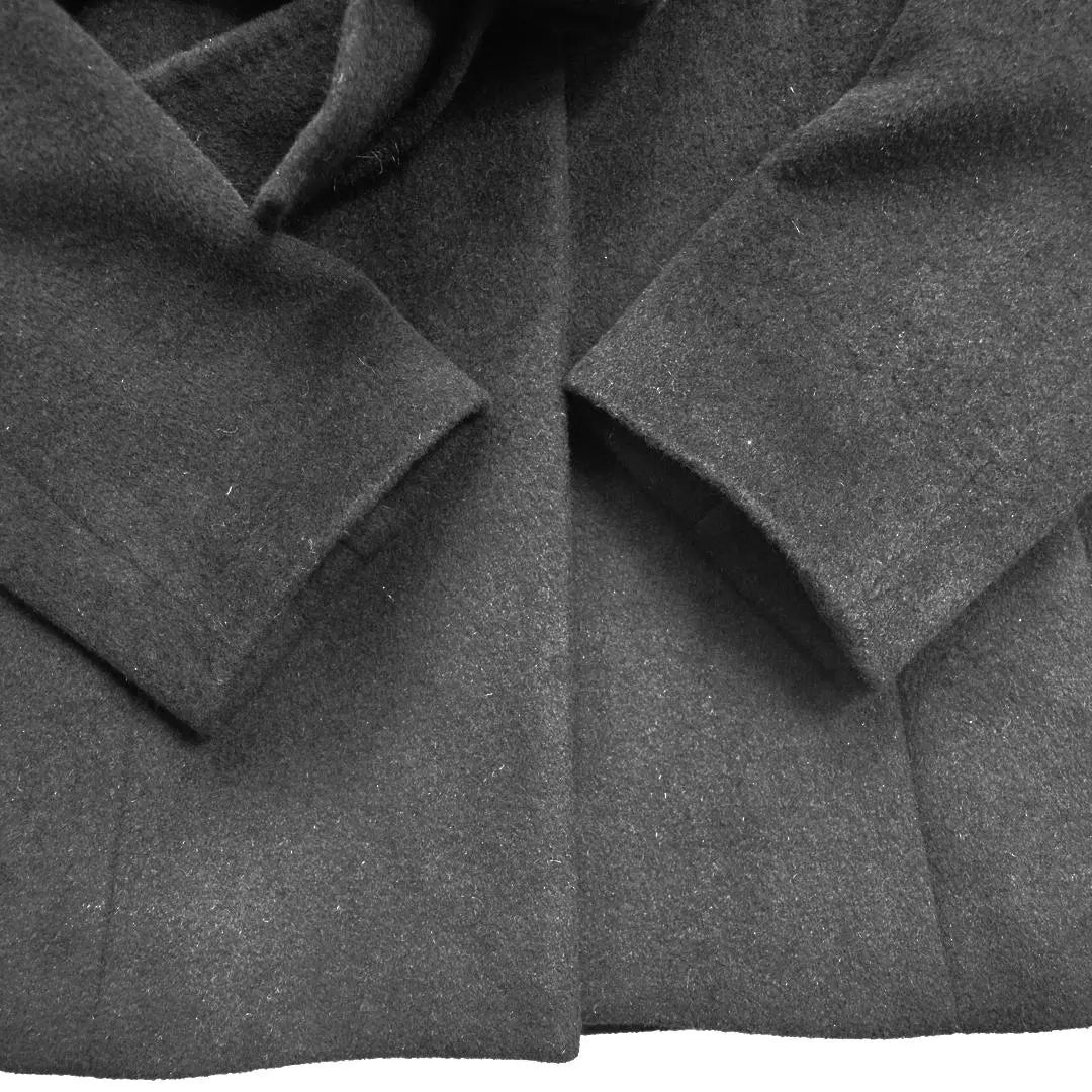 [Good condition] INED Japan-made Virgin Wool Waist Mark Trench Coat M Black