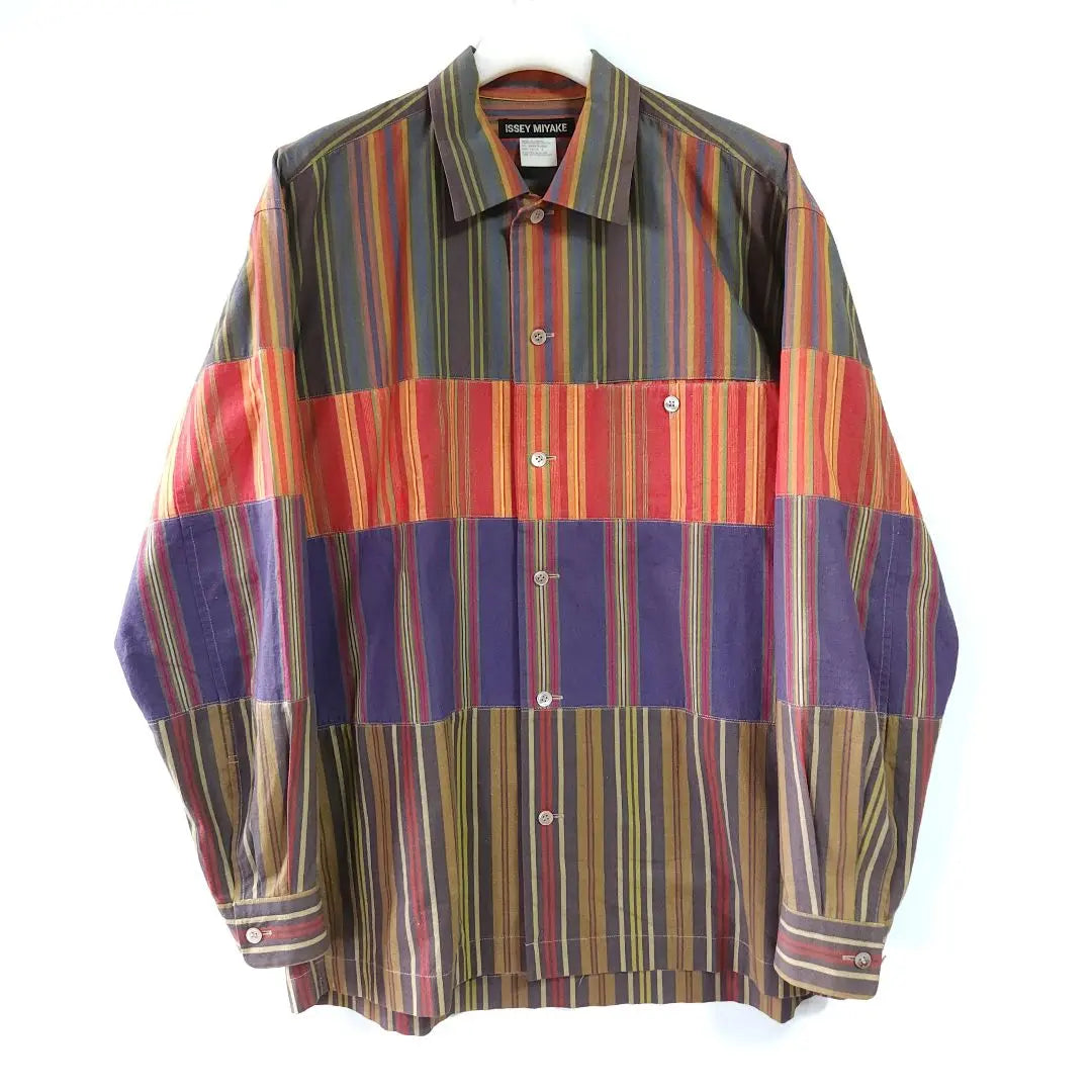 Camisa de patchwork 92aw ISSEY MIYAKE HOMBRE