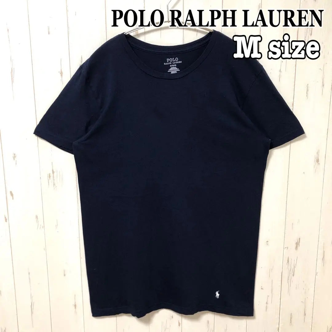 Camiseta azul marino Polo Ralph Lauren M bordado Pony Point Logo ropa usada