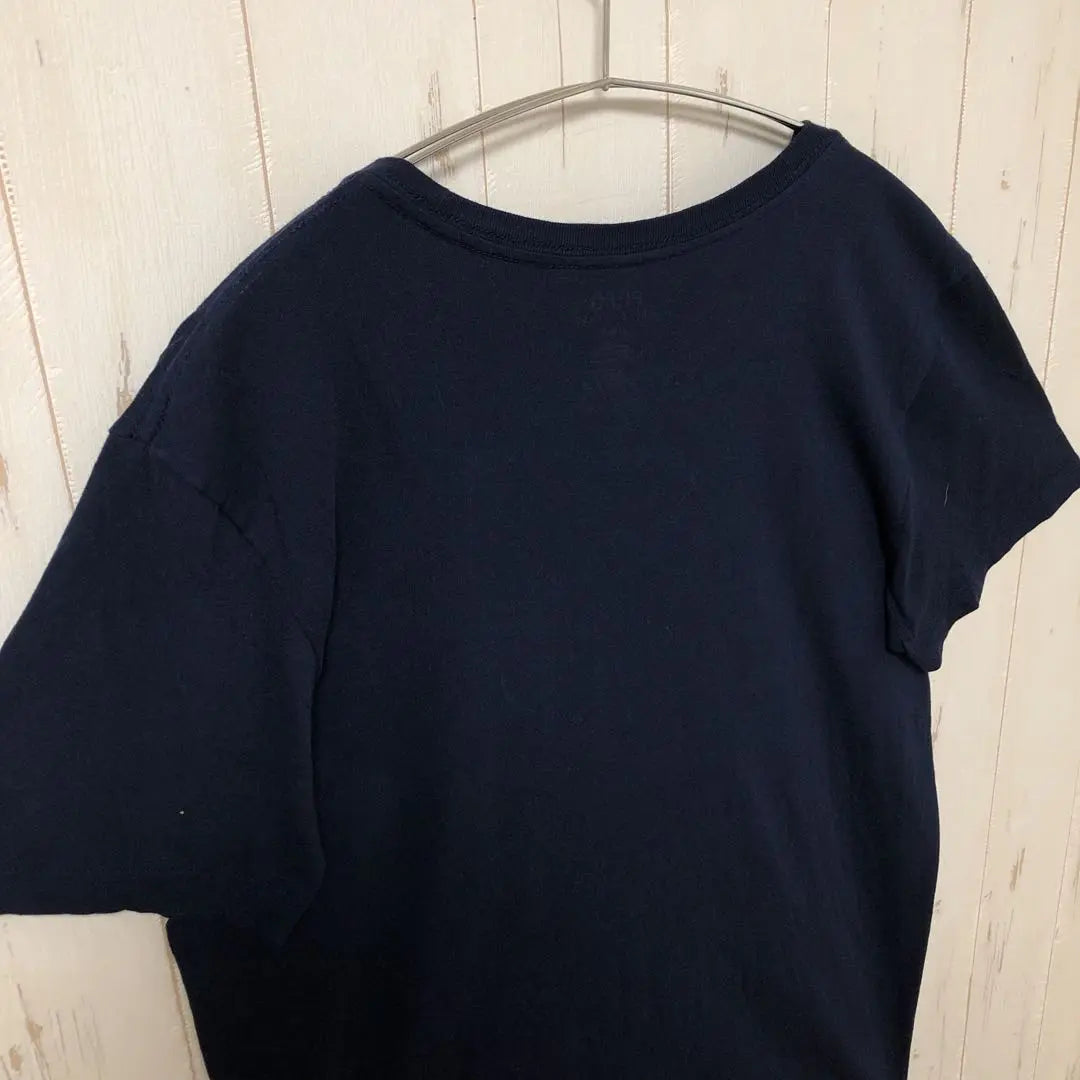 Polo Ralph Lauren Navy T -shirt M embroidery Pony Point Logo used clothes