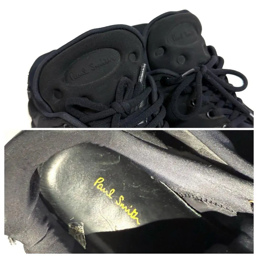 [Good condition] Paul Smith sneakers, thick sole, black, size 7, made in Portugal