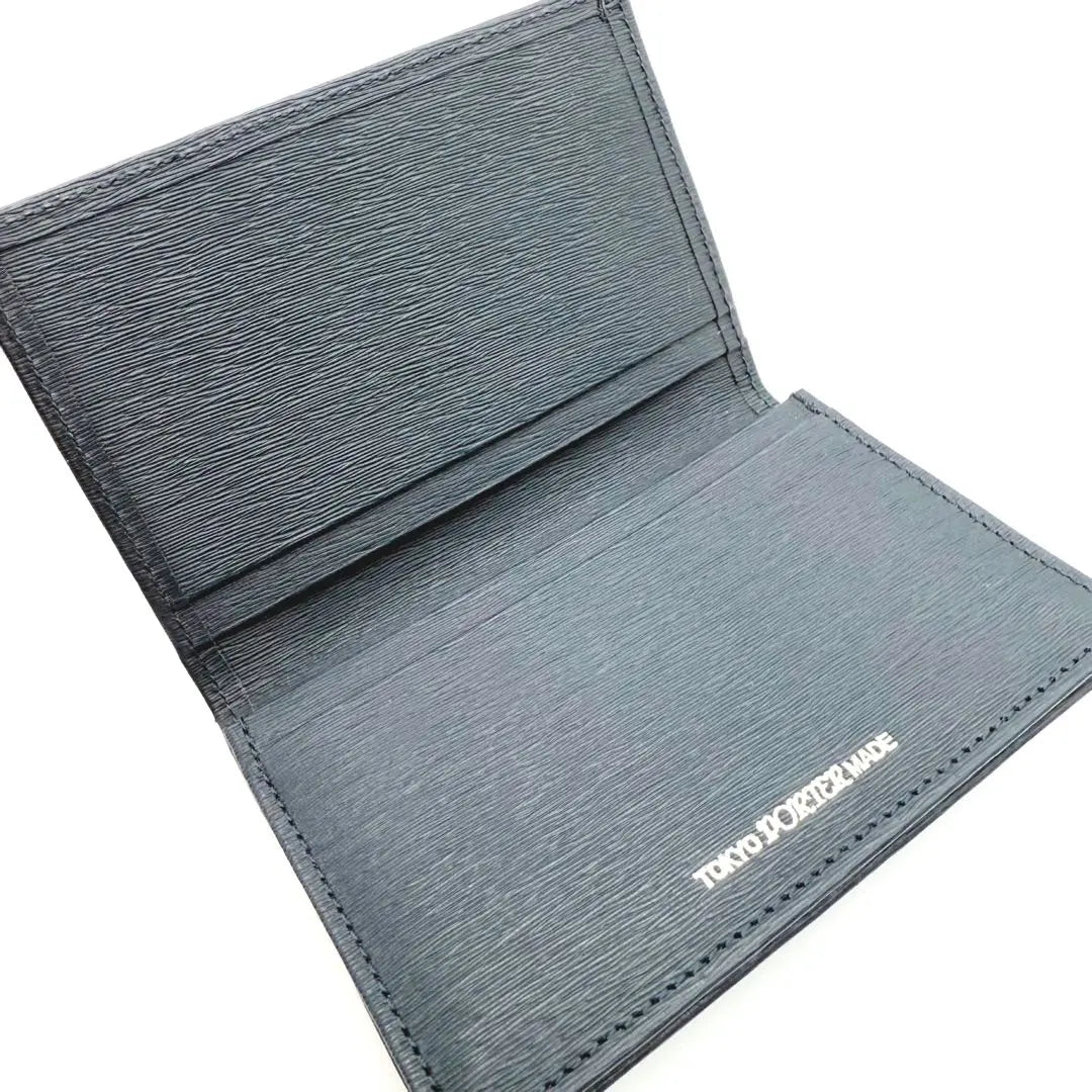 [Good condition] Porter Current Business Card Holder Card Case Navy Leather