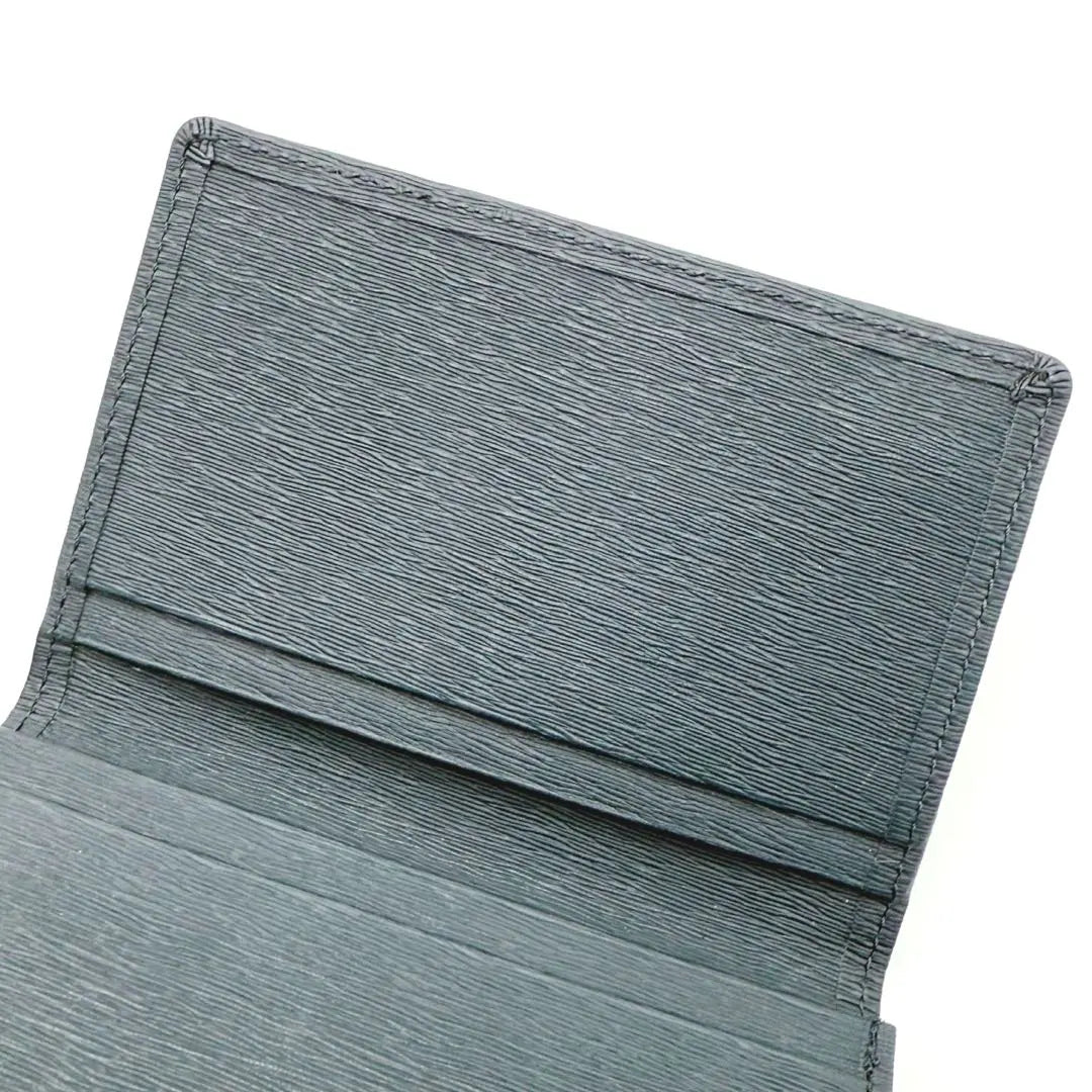 [Good condition] Porter Current Business Card Holder Card Case Navy Leather