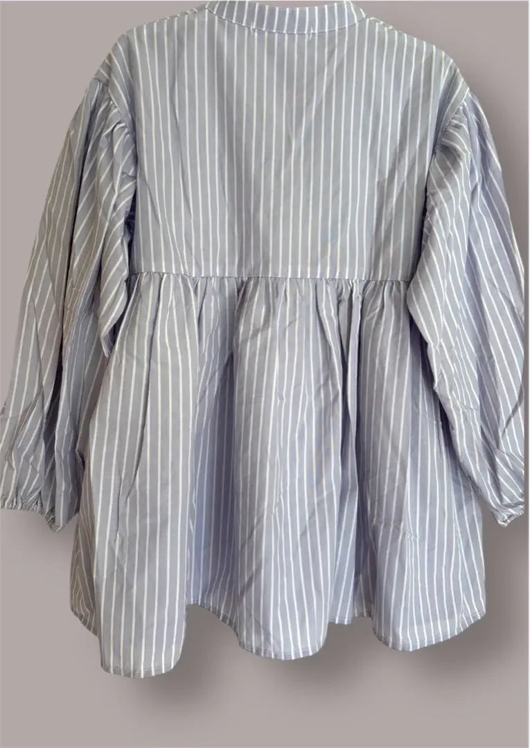 [Defective] GLOBAL WORK striped long sleeve blouse