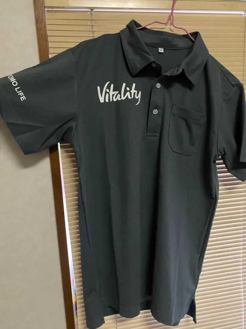 Vitality Dark Grey Short Sleeve Polo Shirt