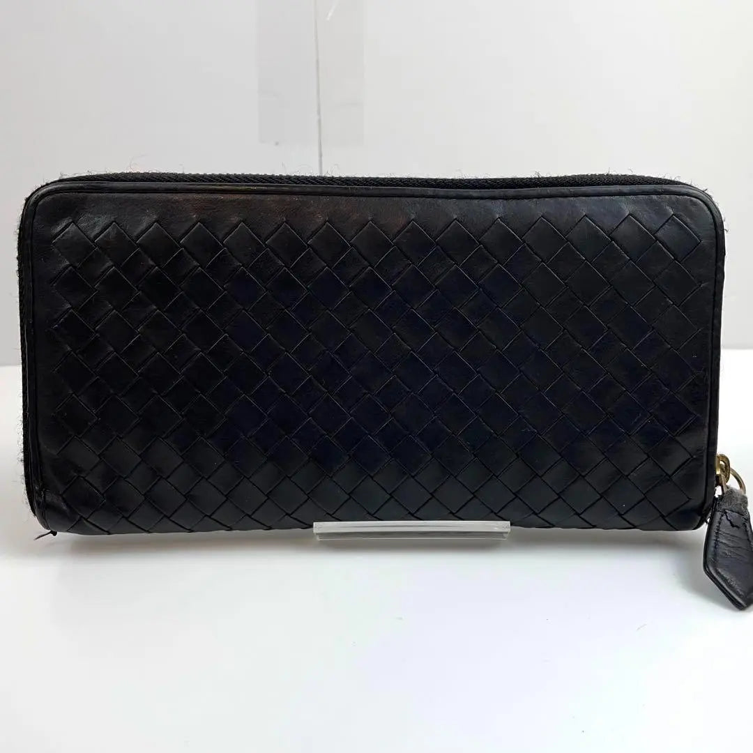 Coco Meister Long Wallet Mattone Round Zipper Intre Black