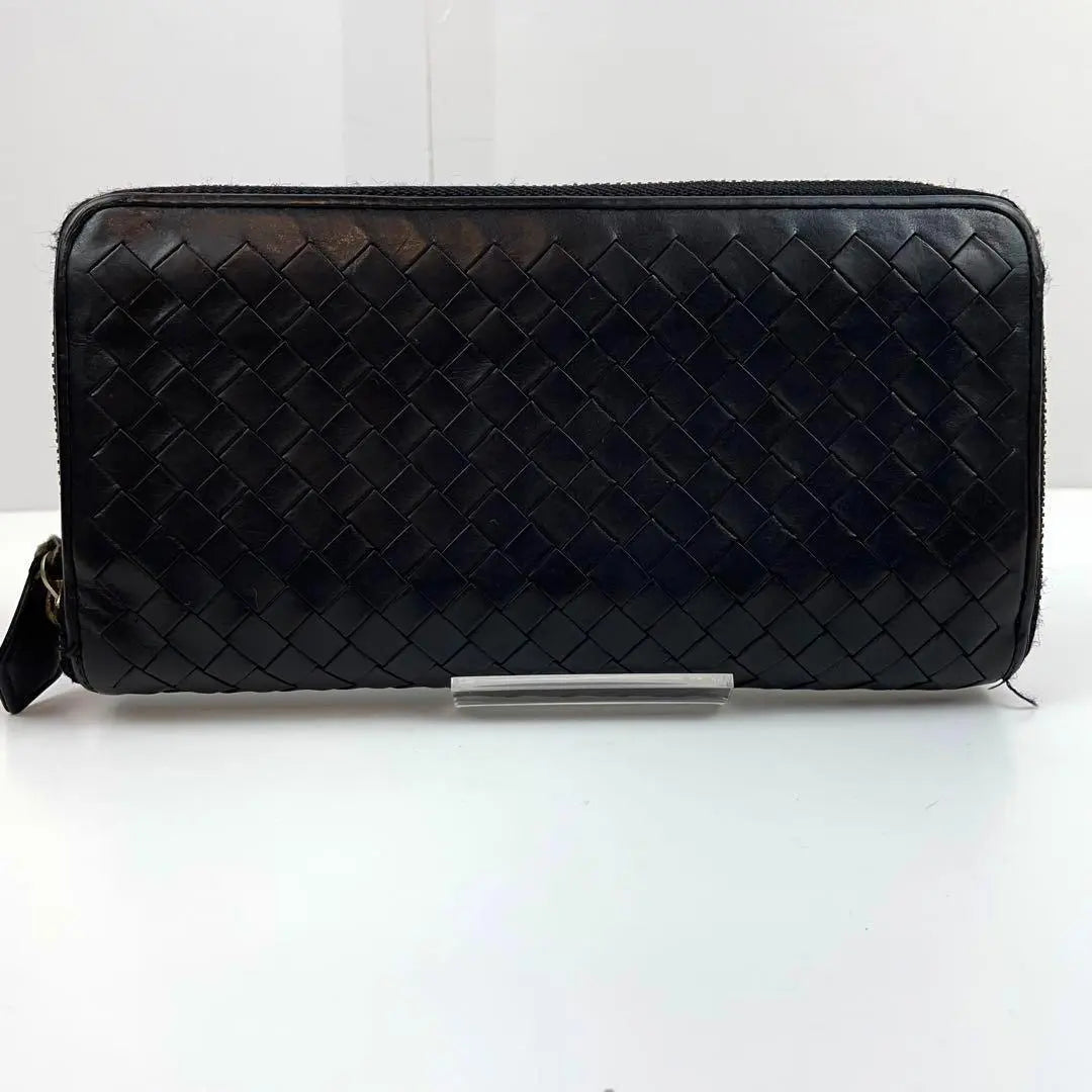 Coco Meister Long Wallet Mattone Round Zipper Intre Black