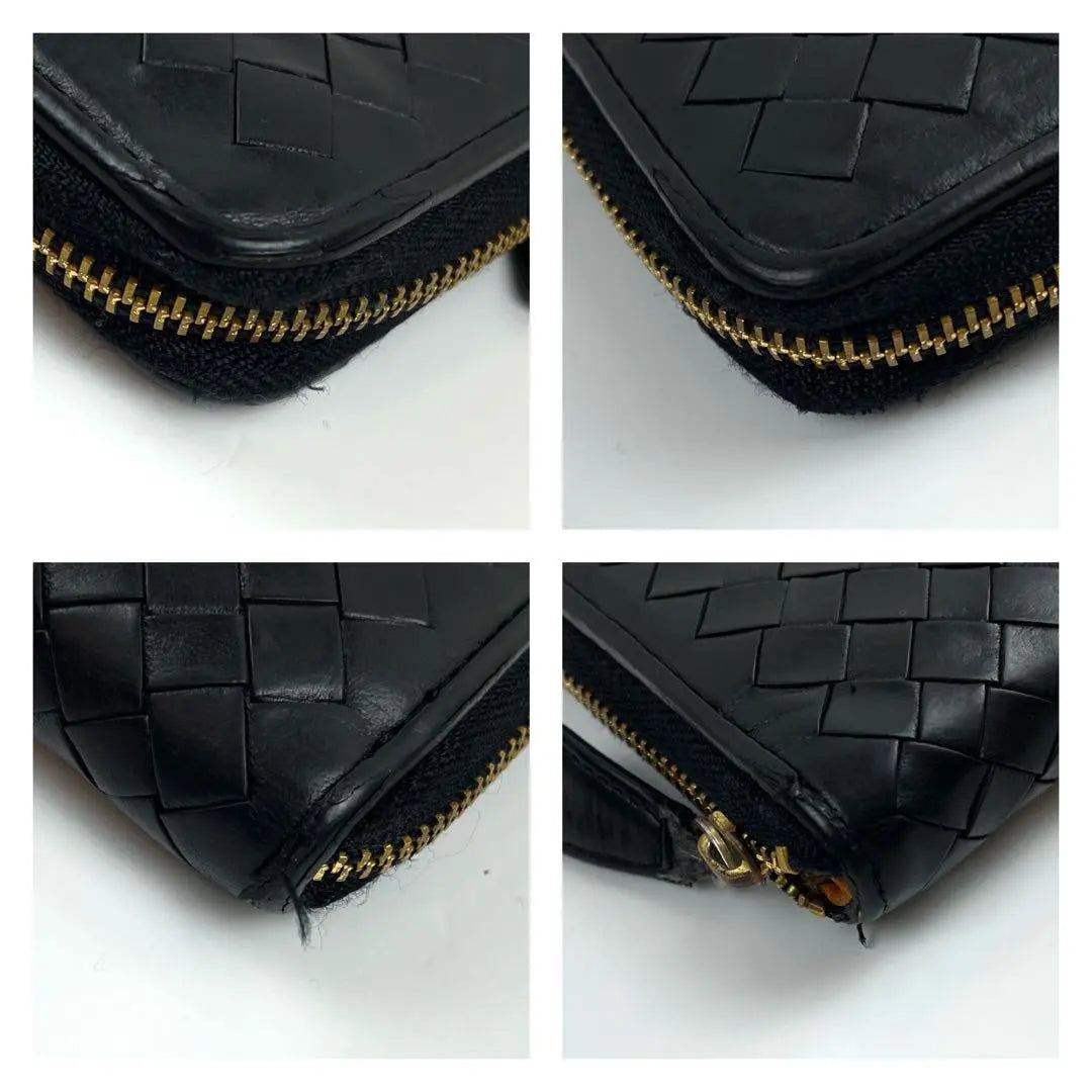 Coco Meister Long Wallet Mattone Round Zipper Intre Black