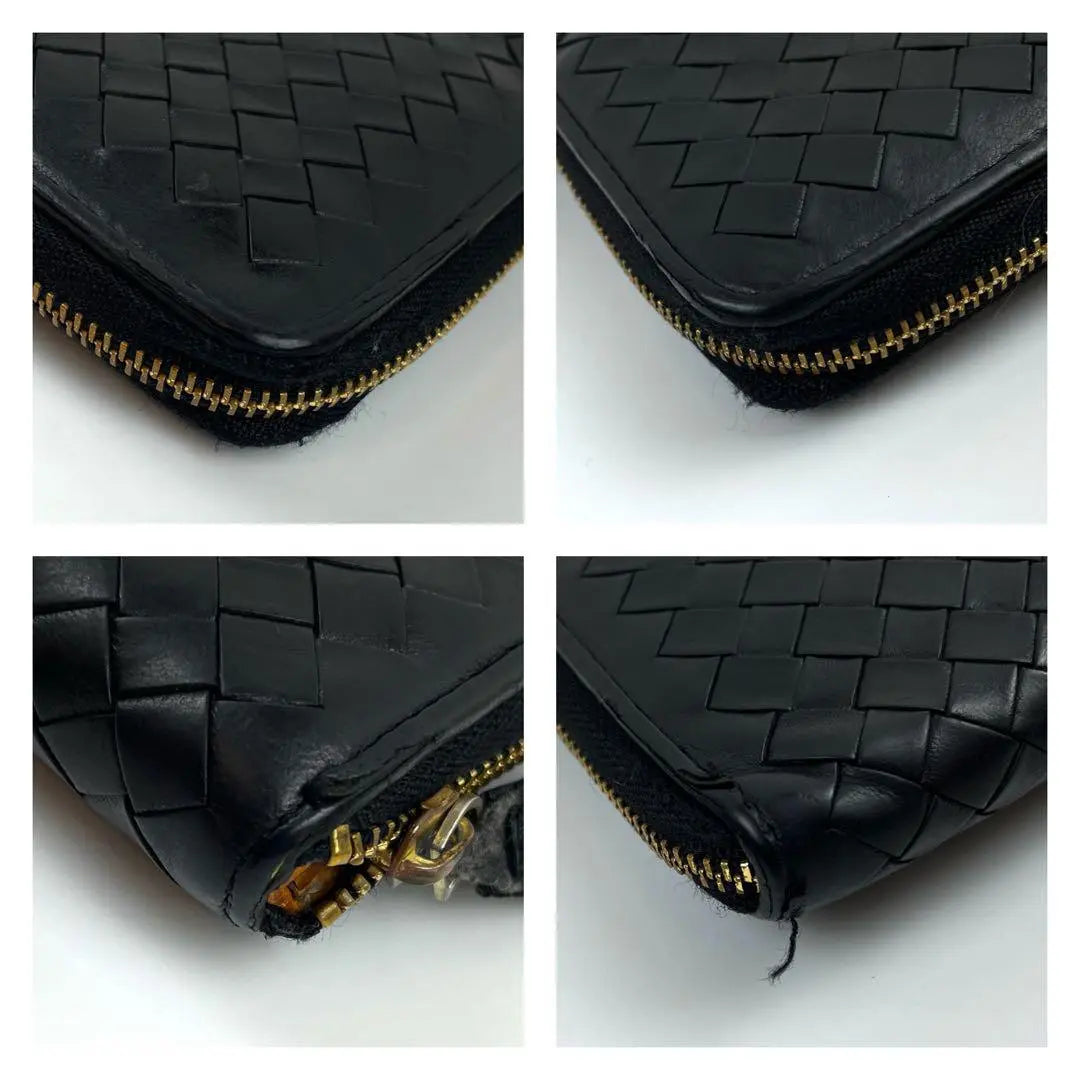 Coco Meister Long Wallet Mattone Round Zipper Intre Black