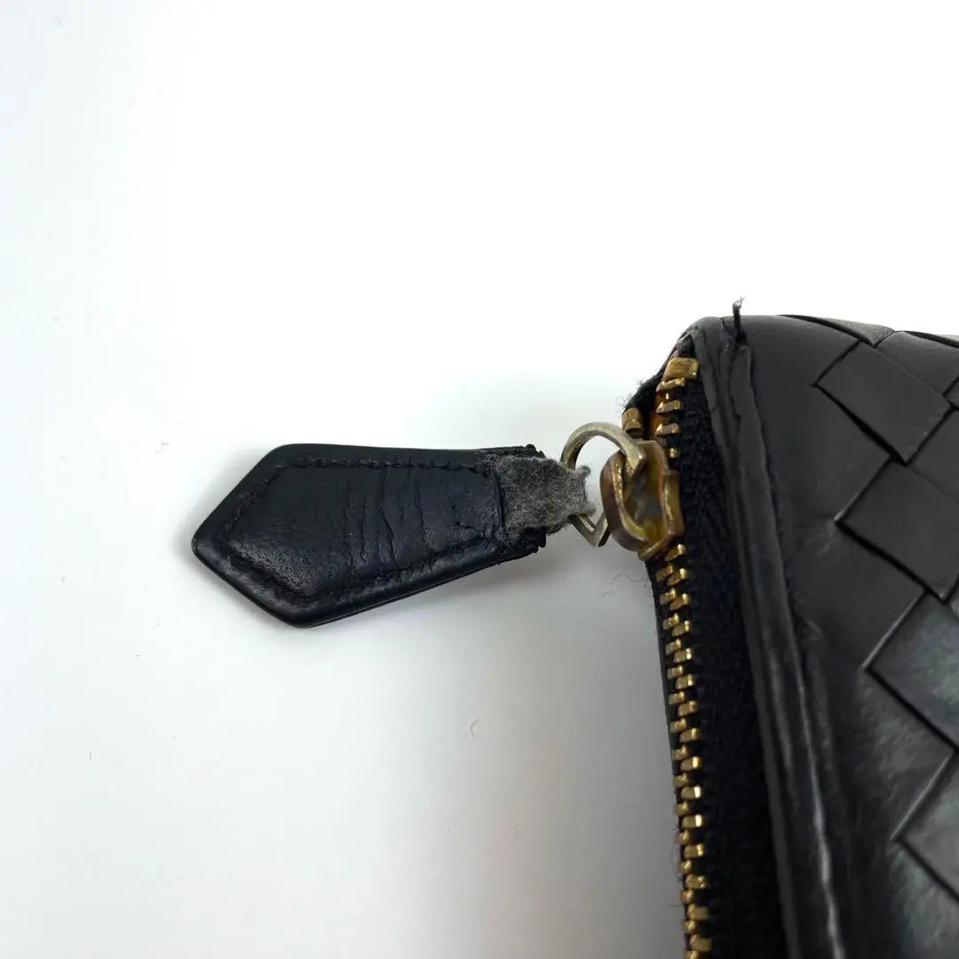 Coco Meister Long Wallet Mattone Round Zipper Intre Black