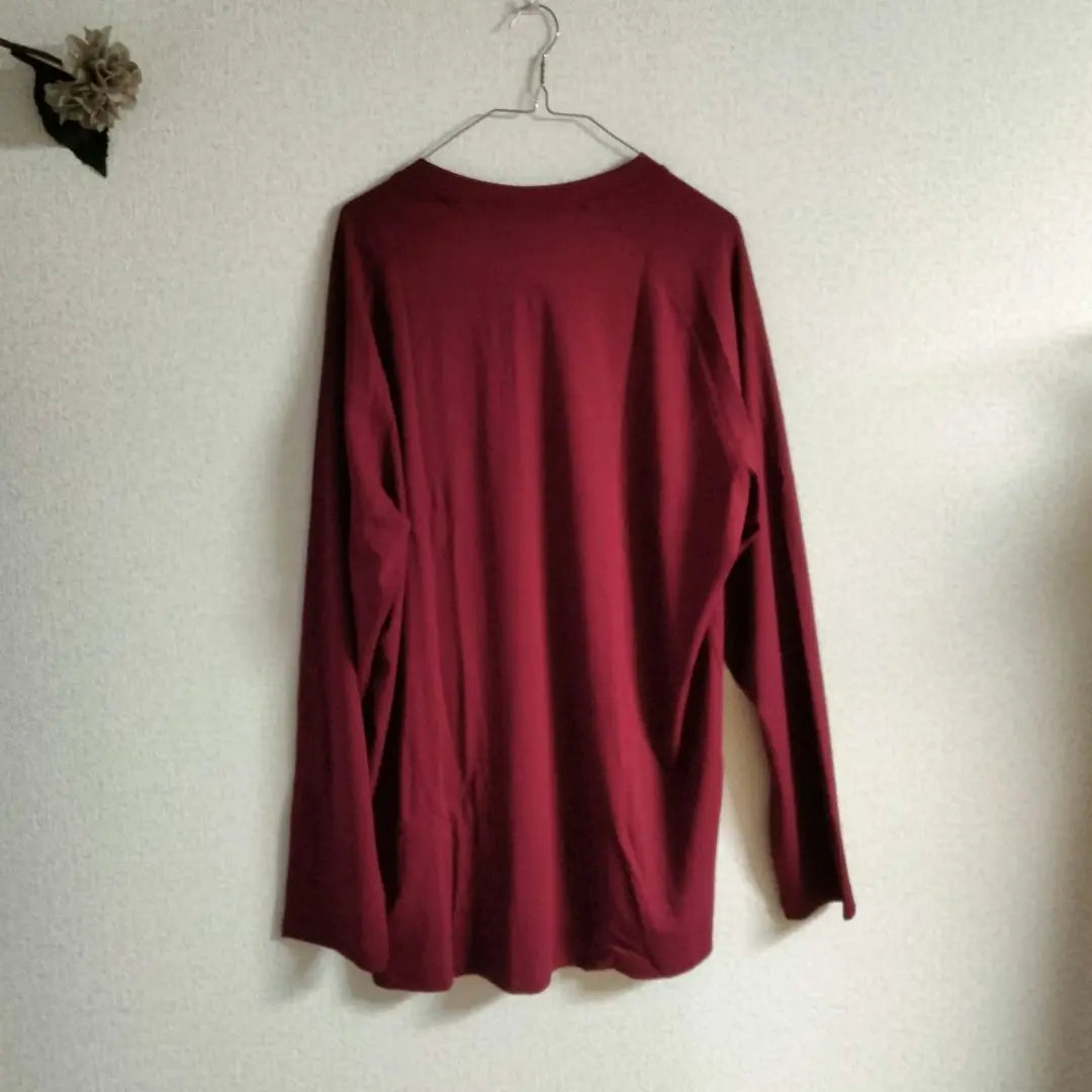 ✨ Brand new and unused✨ Rib cut and sew size XL Men's Long Sleeve T-shirt Bordeaux