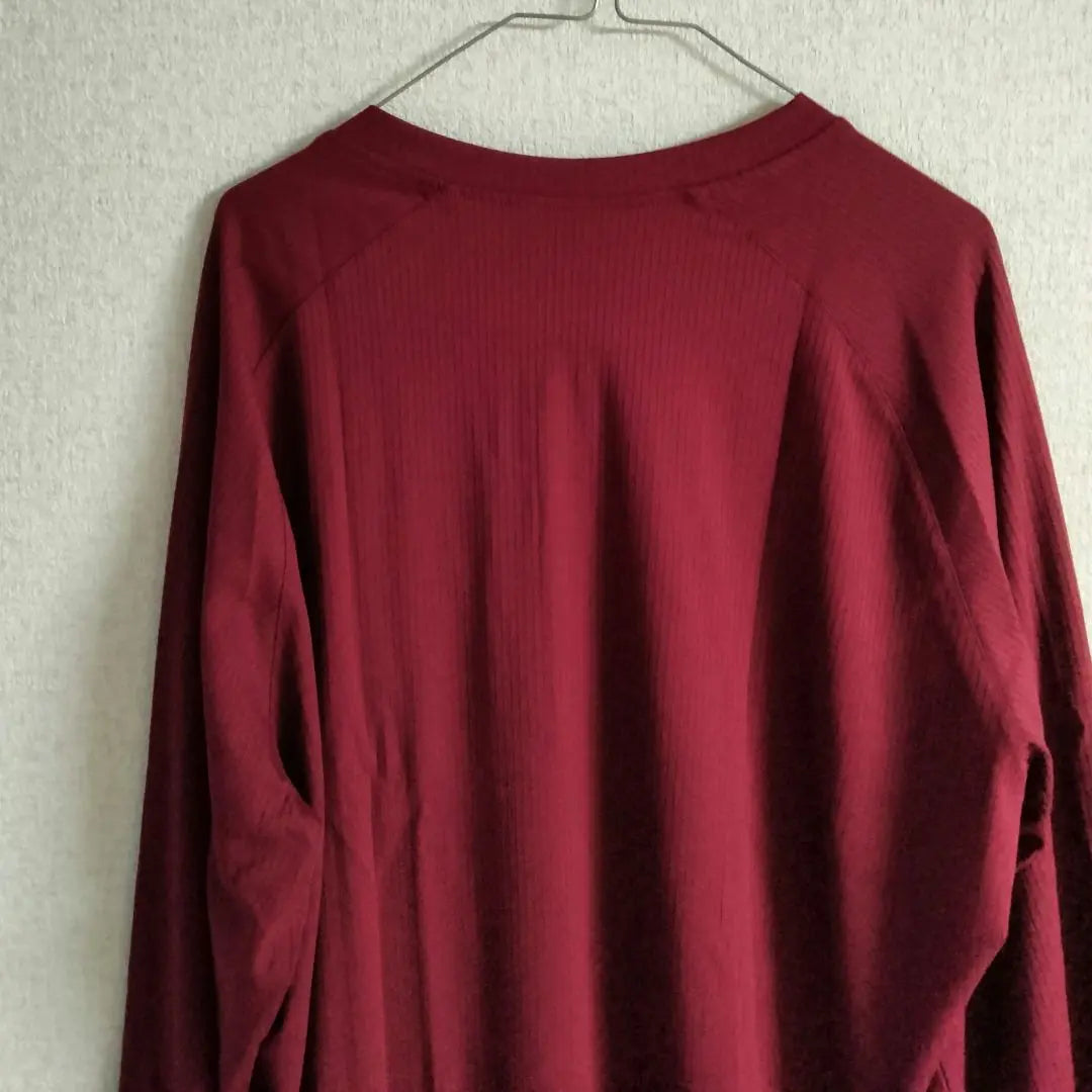 ✨ Brand new and unused✨ Rib cut and sew size XL Men's Long Sleeve T-shirt Bordeaux