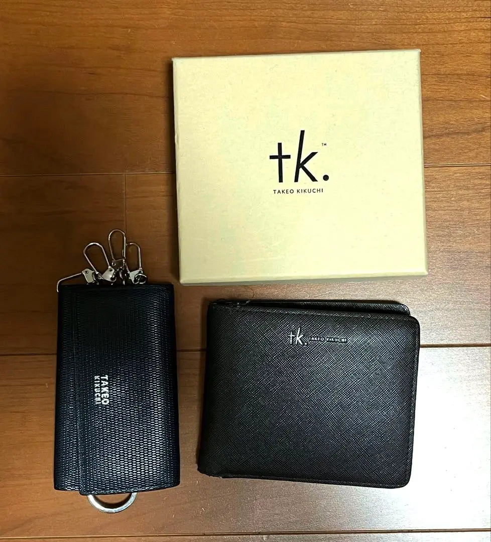 Estuche para llaves y billetera TAKEO KIKUCHI, color negro