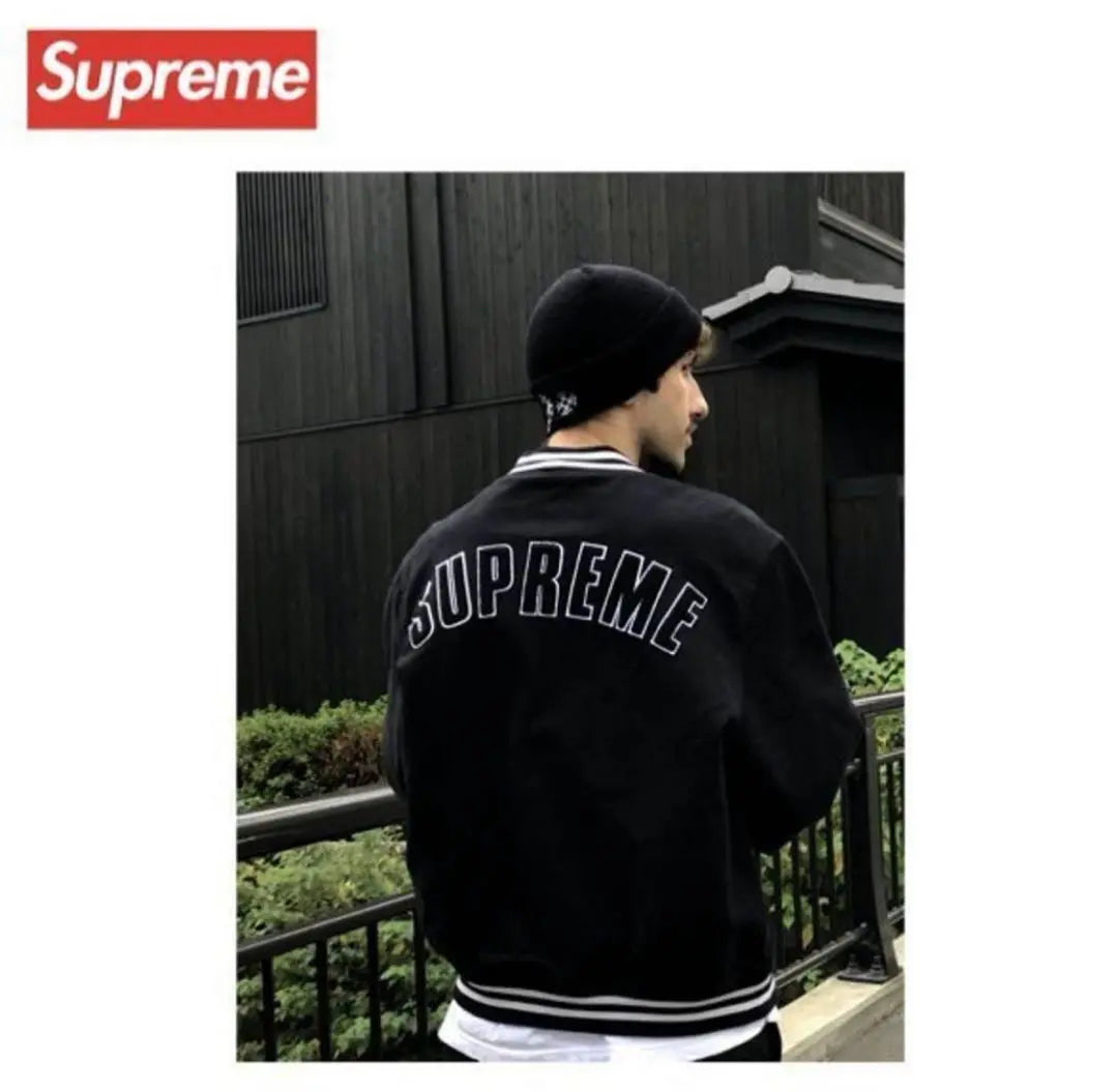 Supreme×New Era® MLB Varsity Jacket Black