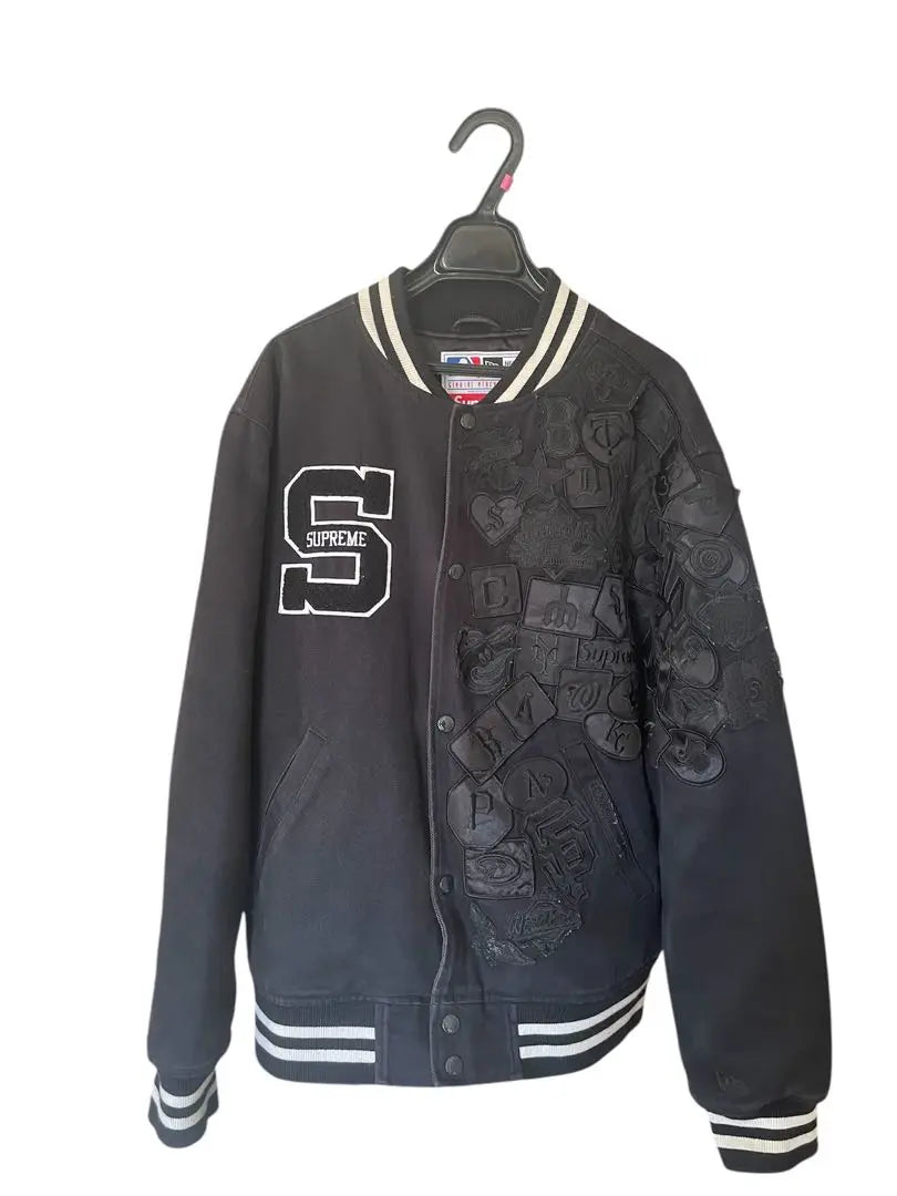 Supreme×New Era® MLB Varsity Jacket Black