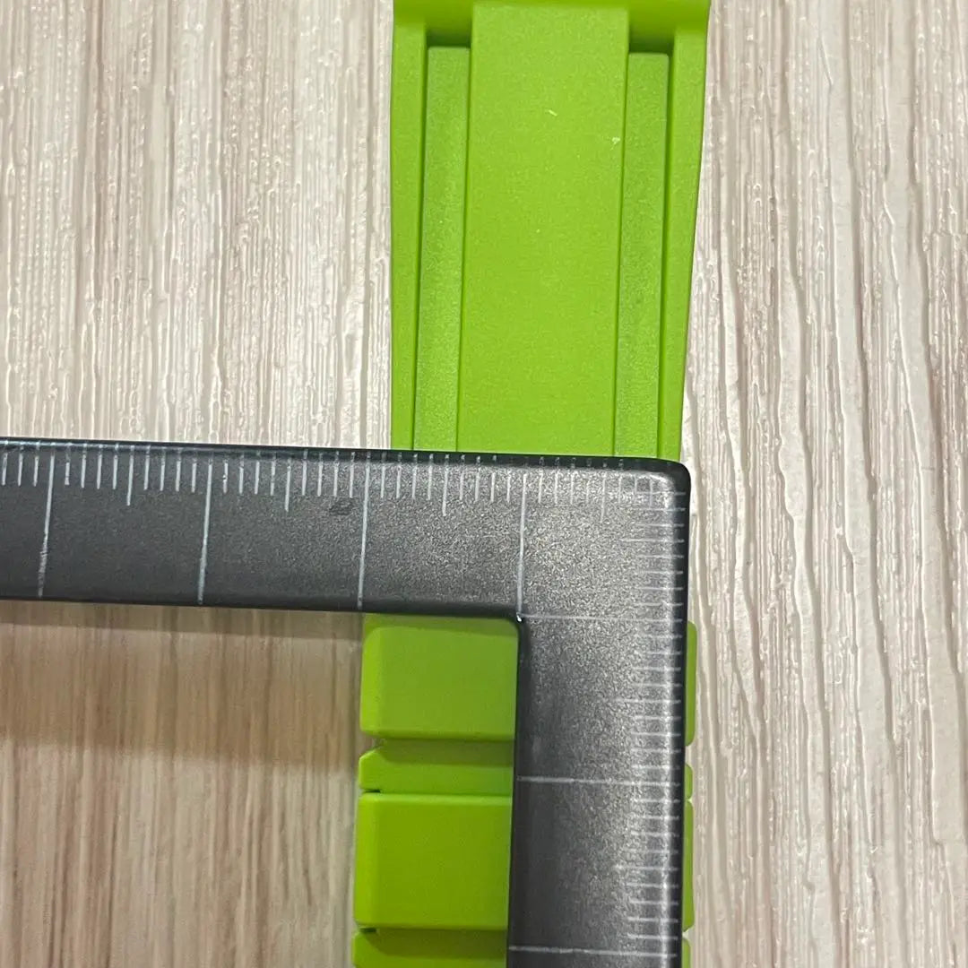 20mm Men's Premium Soft Rubber Watch Band H Type Waterproof Green