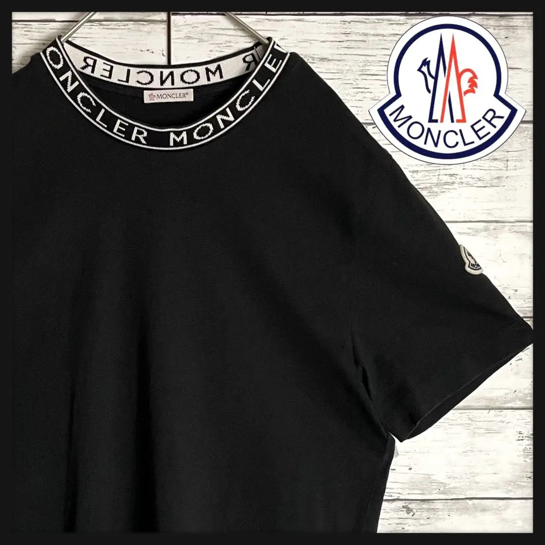 [Rare Design] Moncler Collar Logo Mock Neck T-shirt Sleeve Patch